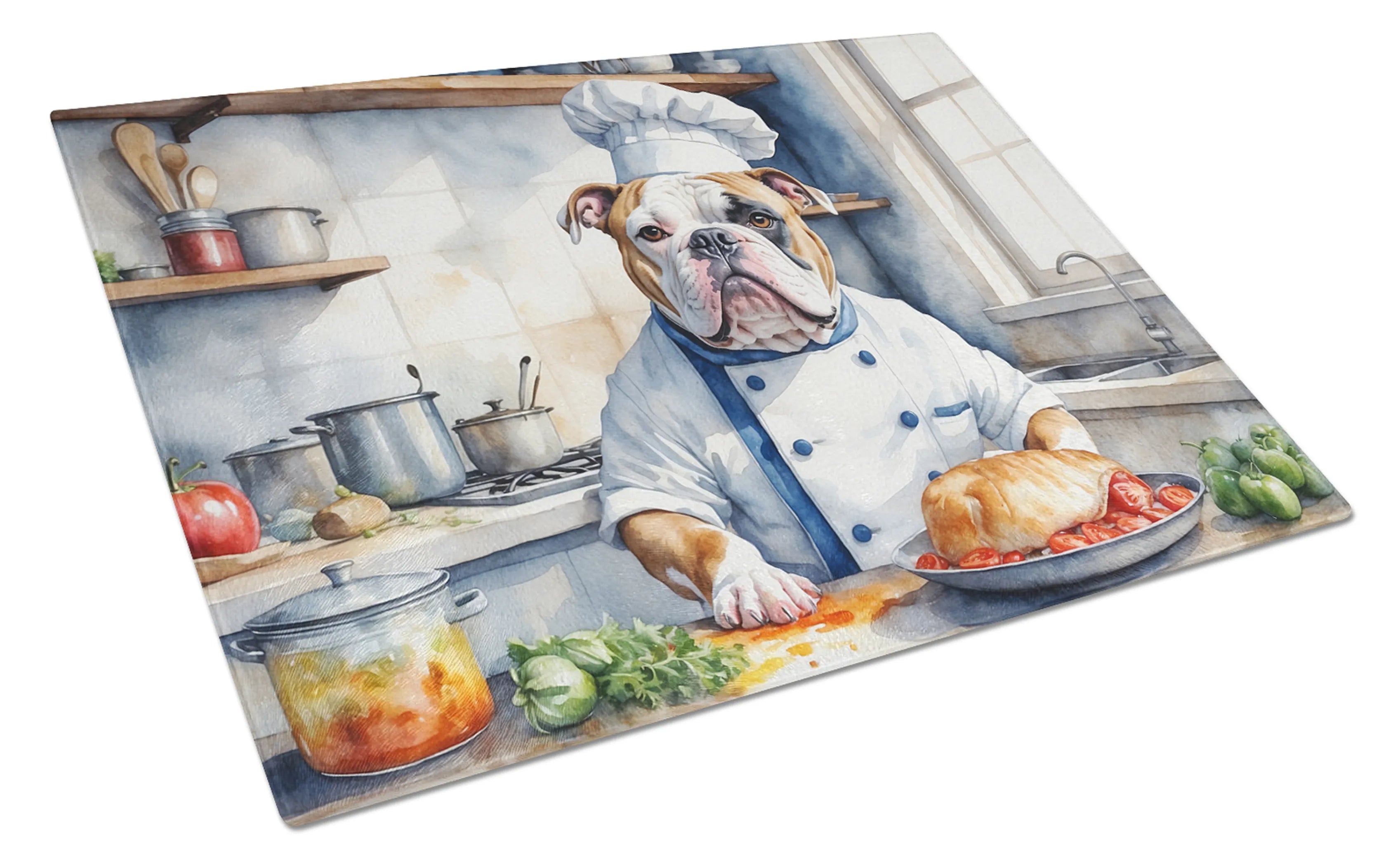 The Dog Chef Glass Cutting Board - Size: LARGE | Pack Of: 1 | Collection name: The dog chef