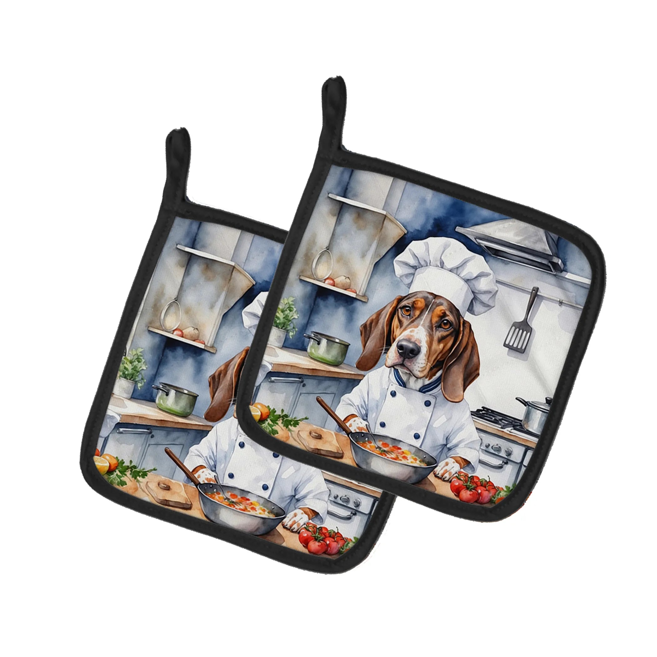 The Dog Chef Pair of Pot Holders - Size: 7.5HX7.5W | Pack Of: 1 | Collection name: The dog chef