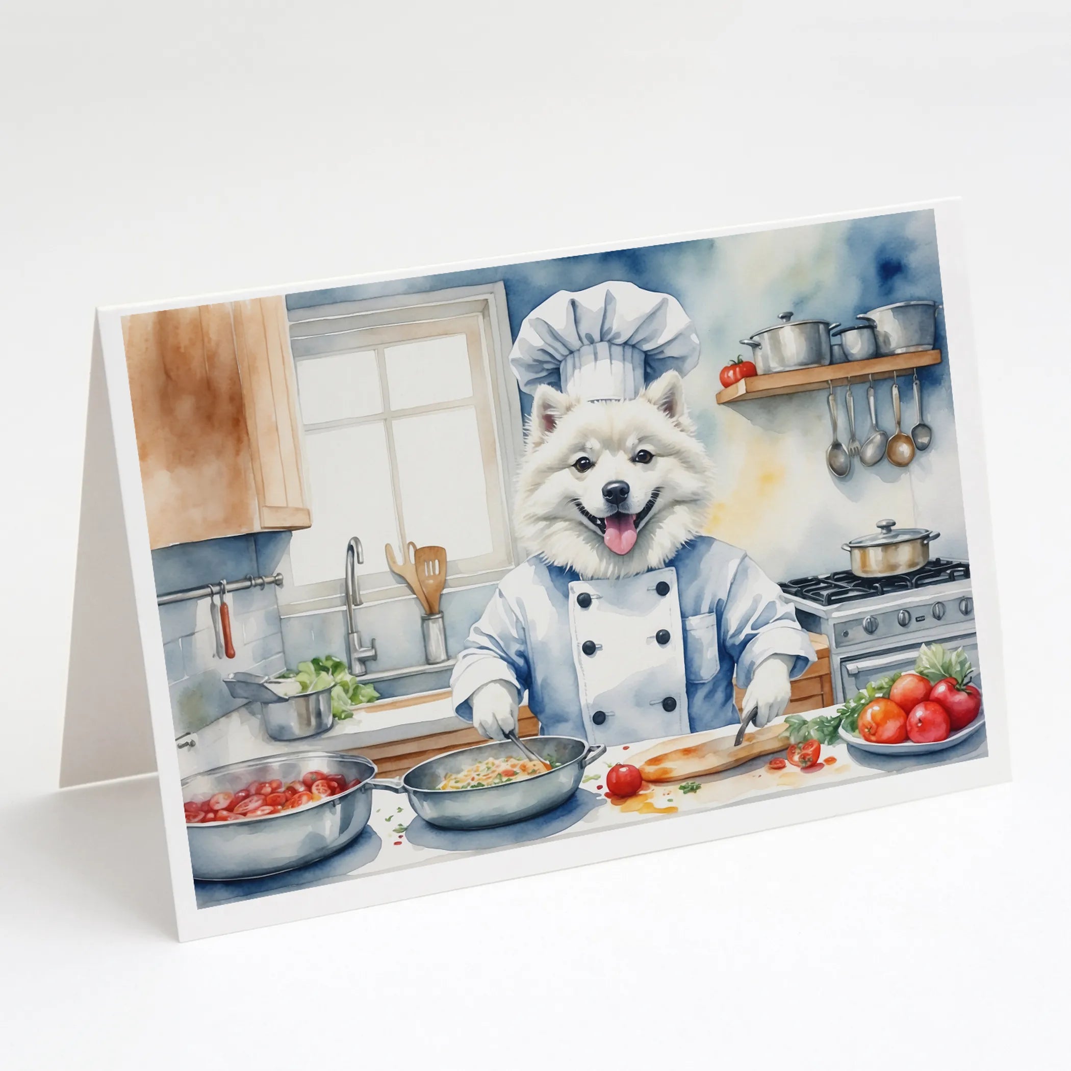 The Dog Chef Greeting Cards  - Size: 5X7 | Pack Of: 8 | Collection name: The dog chef