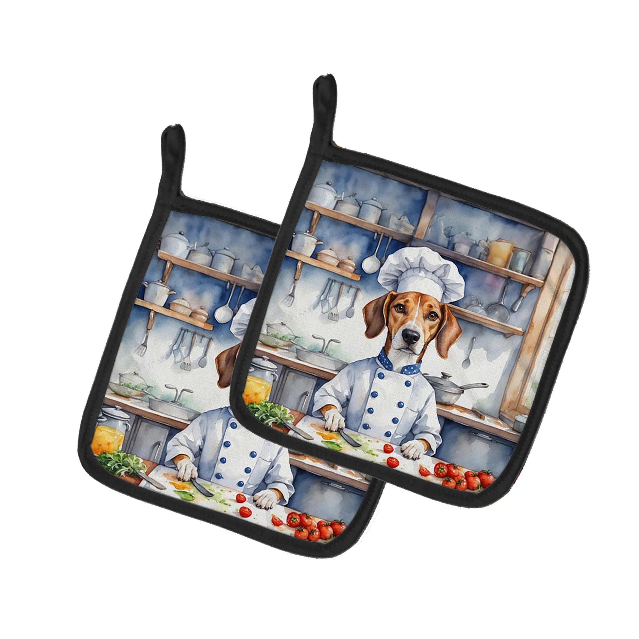 The Dog Chef Pair of Pot Holders - Size: 7.5HX7.5W | Pack Of: 1 | Collection name: The dog chef