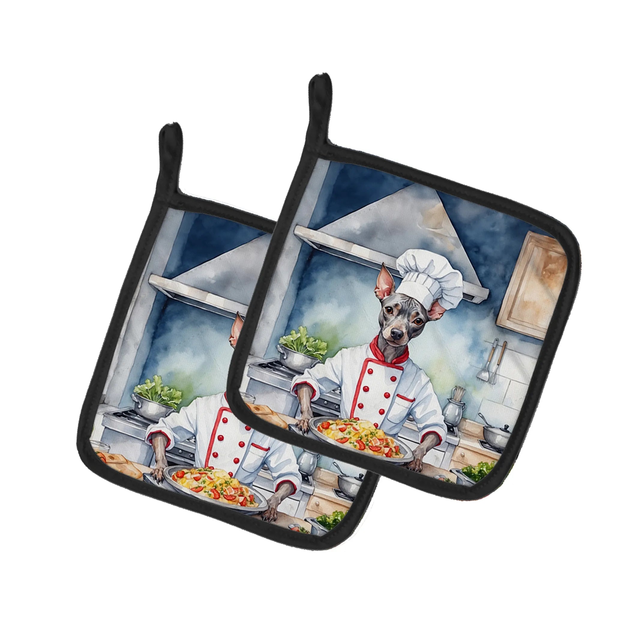 The Dog Chef Pair of Pot Holders - Size: 7.5HX7.5W | Pack Of: 1 | Collection name: The dog chef
