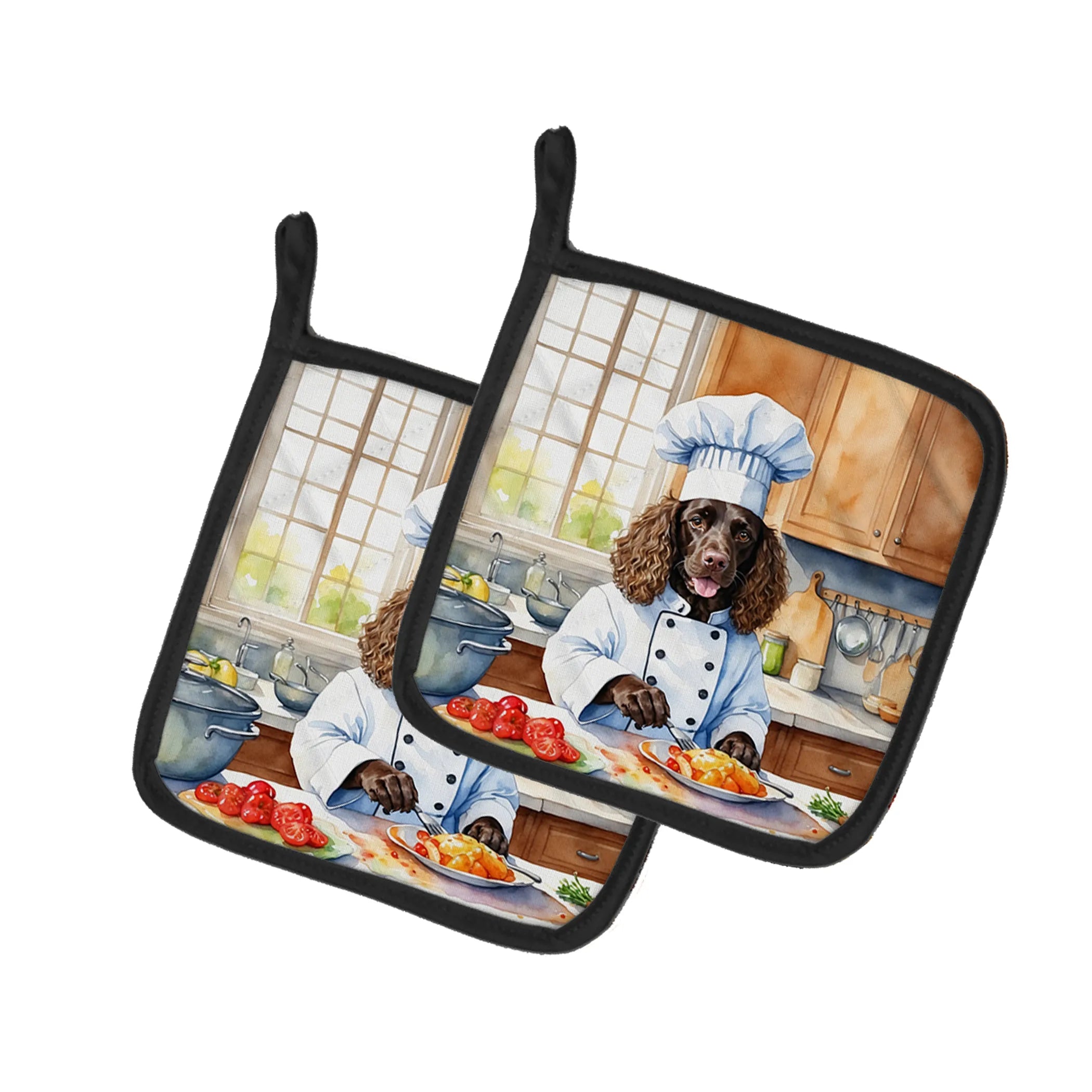 The Dog Chef Pair of Pot Holders - Size: 7.5HX7.5W | Pack Of: 1 | Collection name: The dog chef