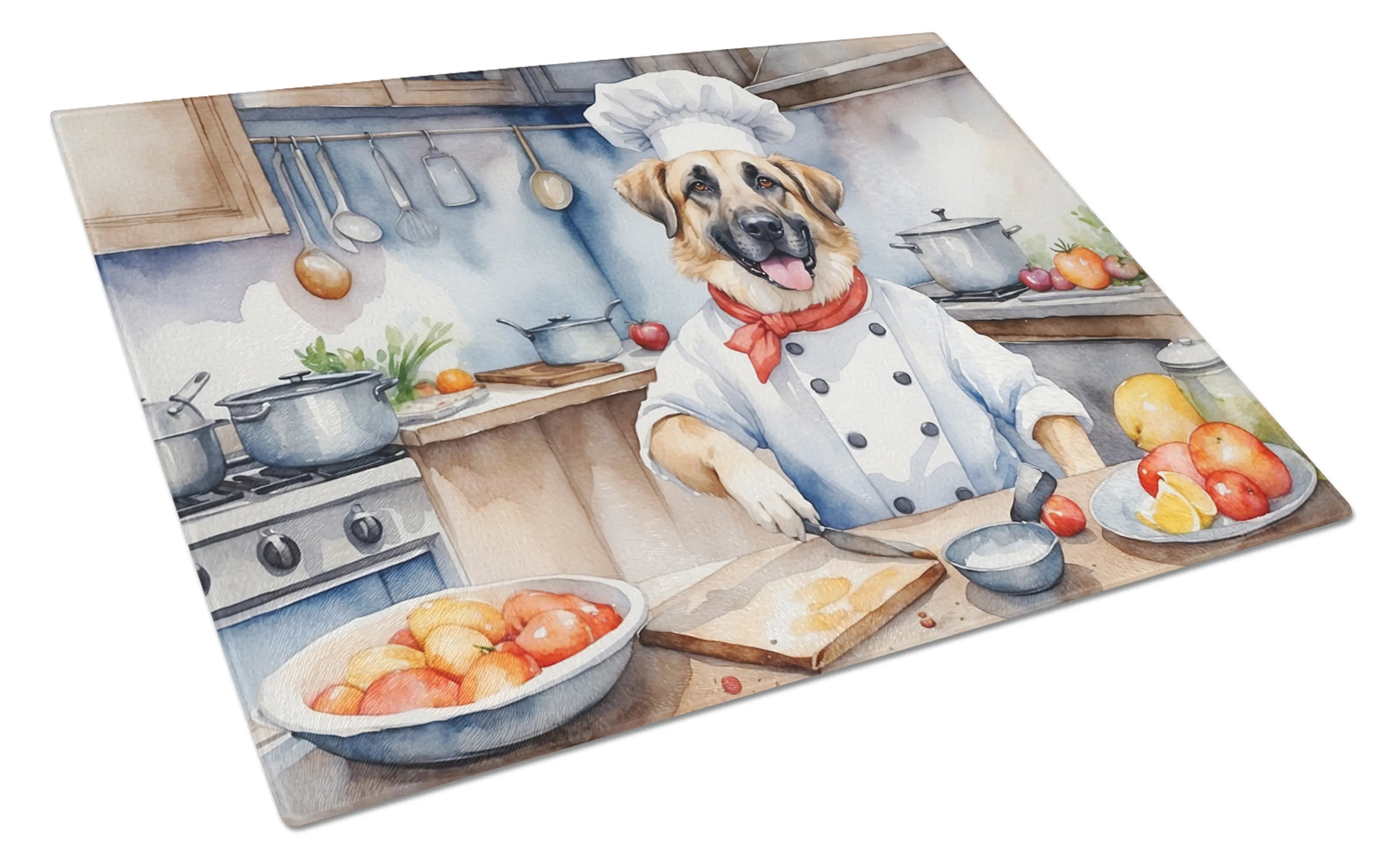 The Dog Chef Glass Cutting Board - Size: LARGE | Pack Of: 1 | Collection name: The dog chef
