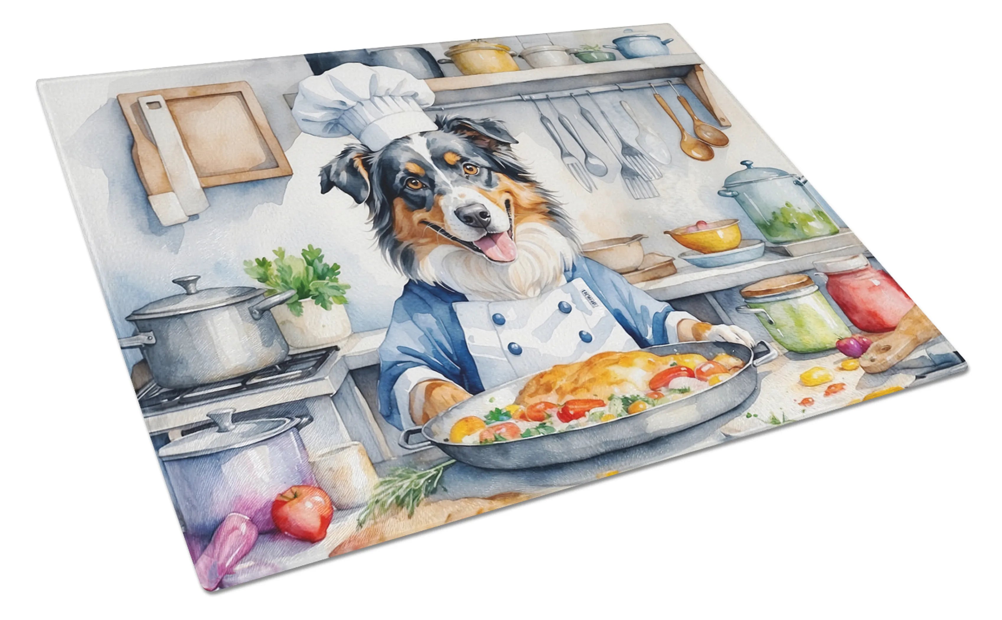 The Dog Chef Glass Cutting Board - Size: LARGE | Pack Of: 1 | Collection name: The dog chef