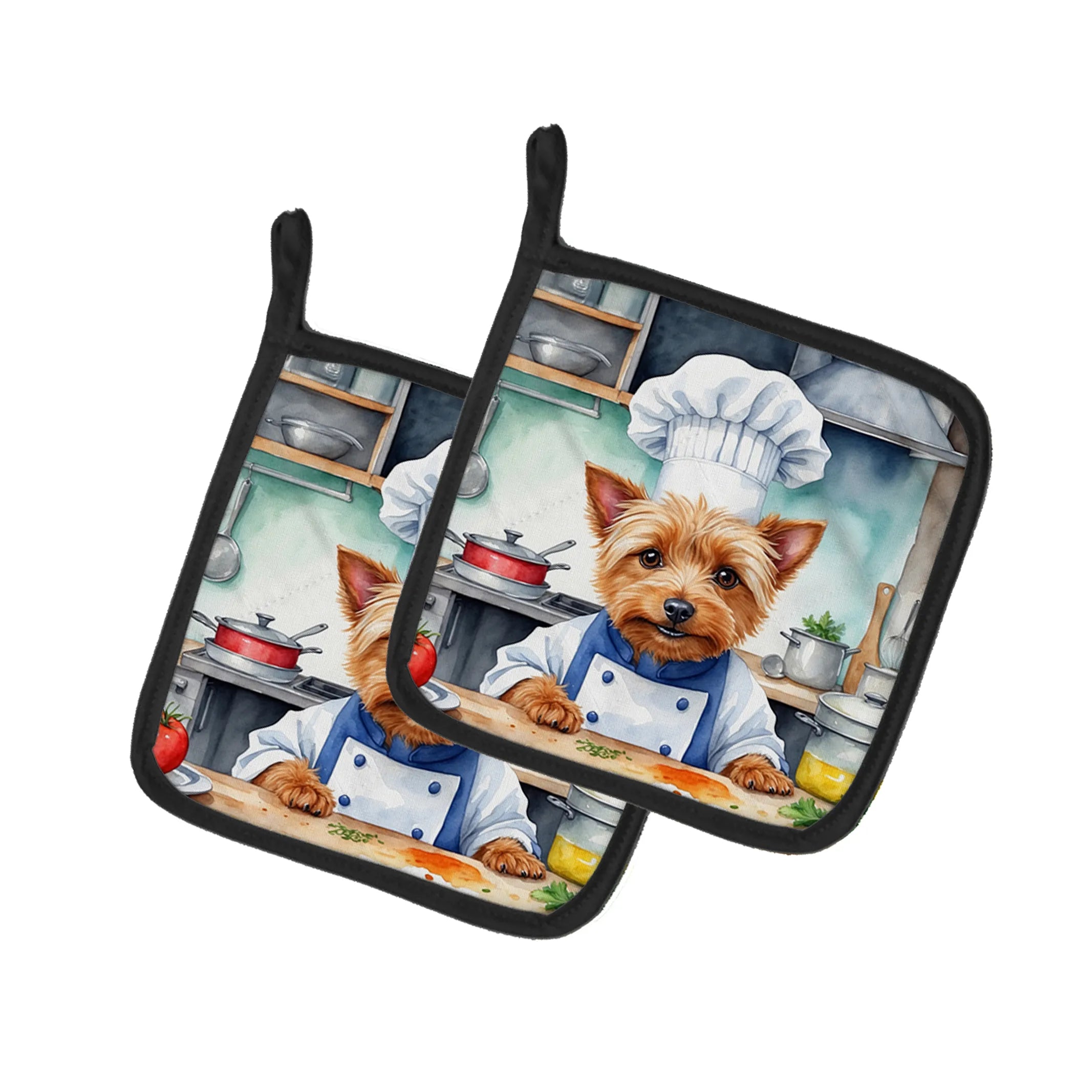 The Dog Chef Pair of Pot Holders - Size: 7.5HX7.5W | Pack Of: 1 | Collection name: The dog chef
