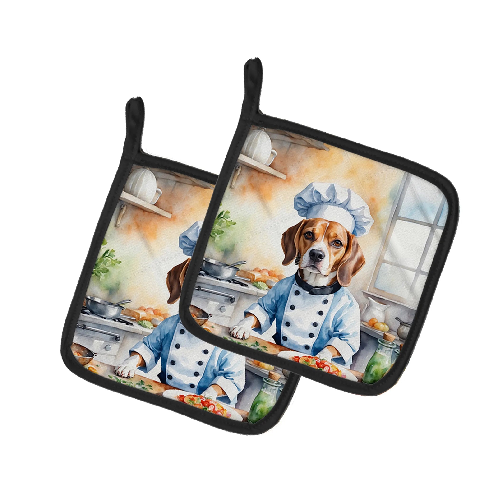 The Dog Chef Pair of Pot Holders - Size: 7.5HX7.5W | Pack Of: 1 | Collection name: The dog chef