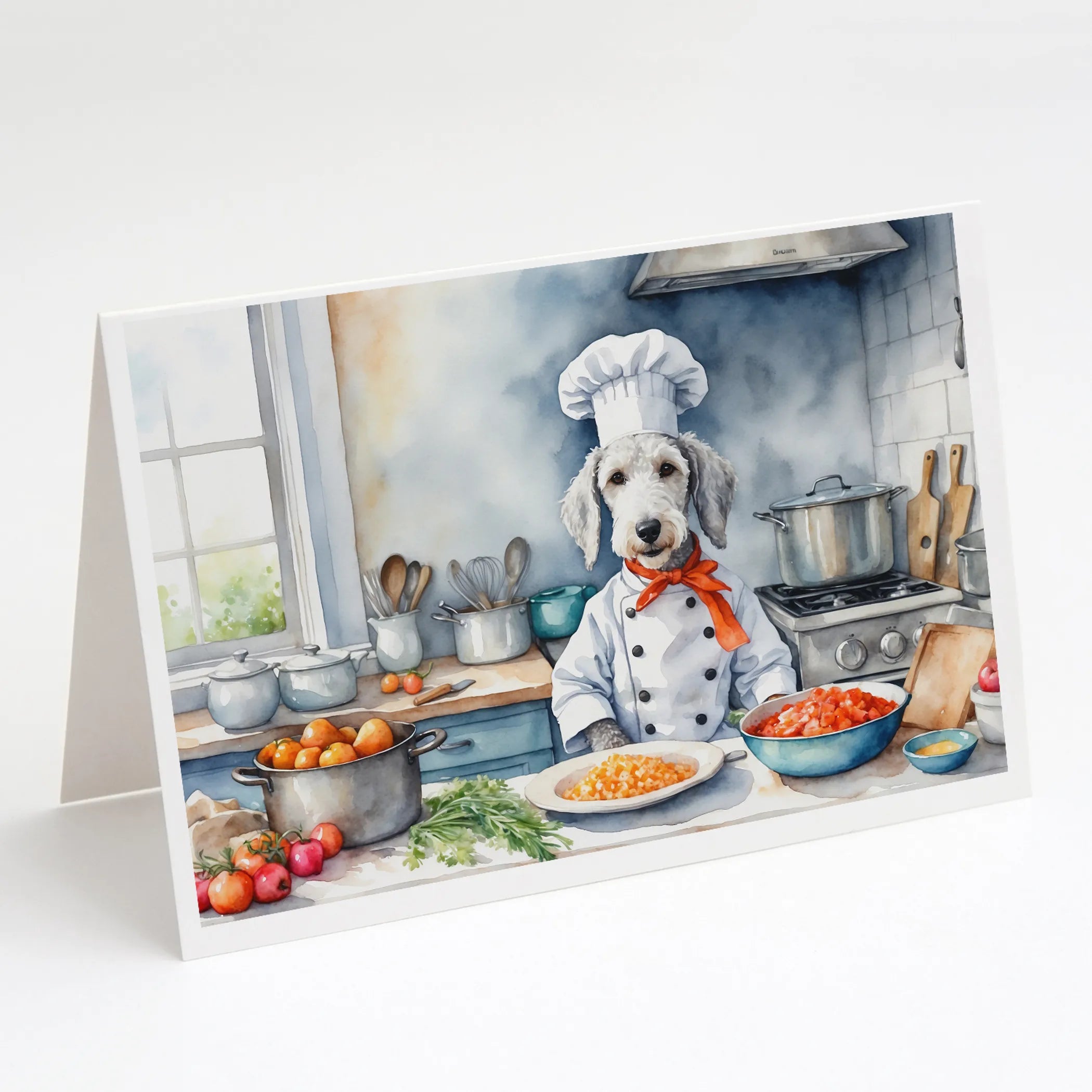 The Dog Chef Greeting Cards  - Size: 5X7 | Pack Of: 8 | Collection name: The dog chef