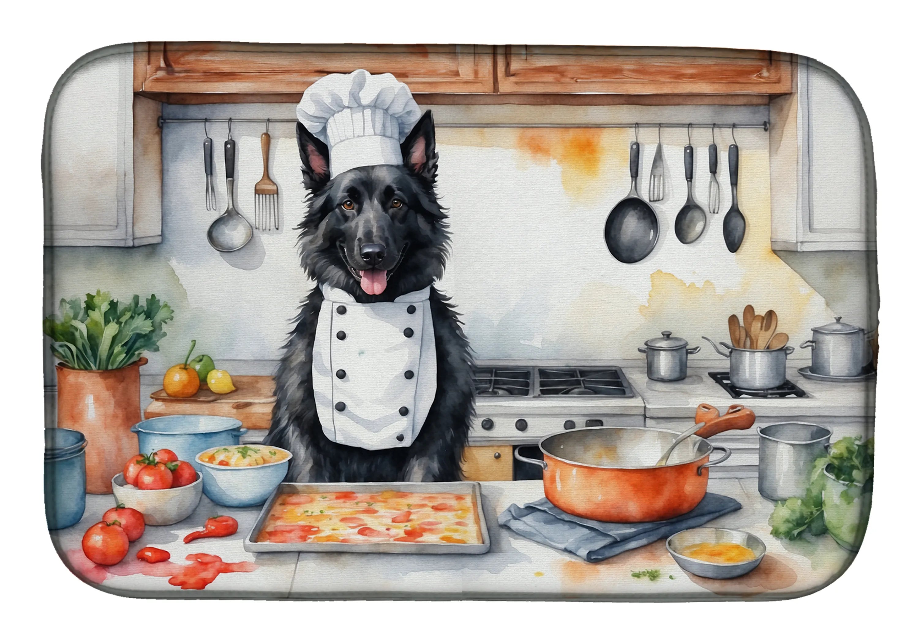 The Dog Chef Dish Drying Mat - Size: 14  X 21" | Pack Of: 1 | Collection name: The dog chef