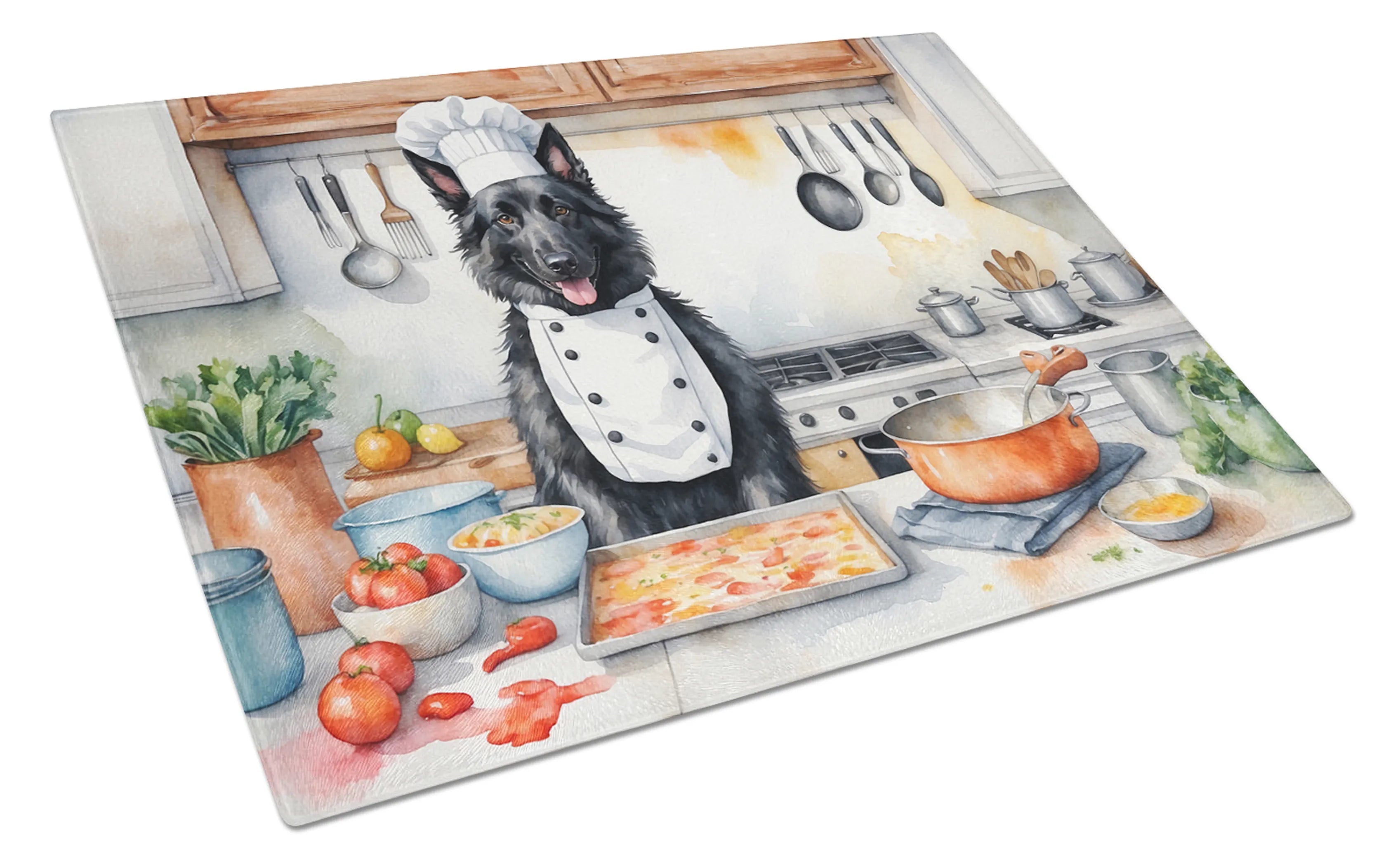 The Dog Chef Glass Cutting Board - Size: LARGE | Pack Of: 1 | Collection name: The dog chef