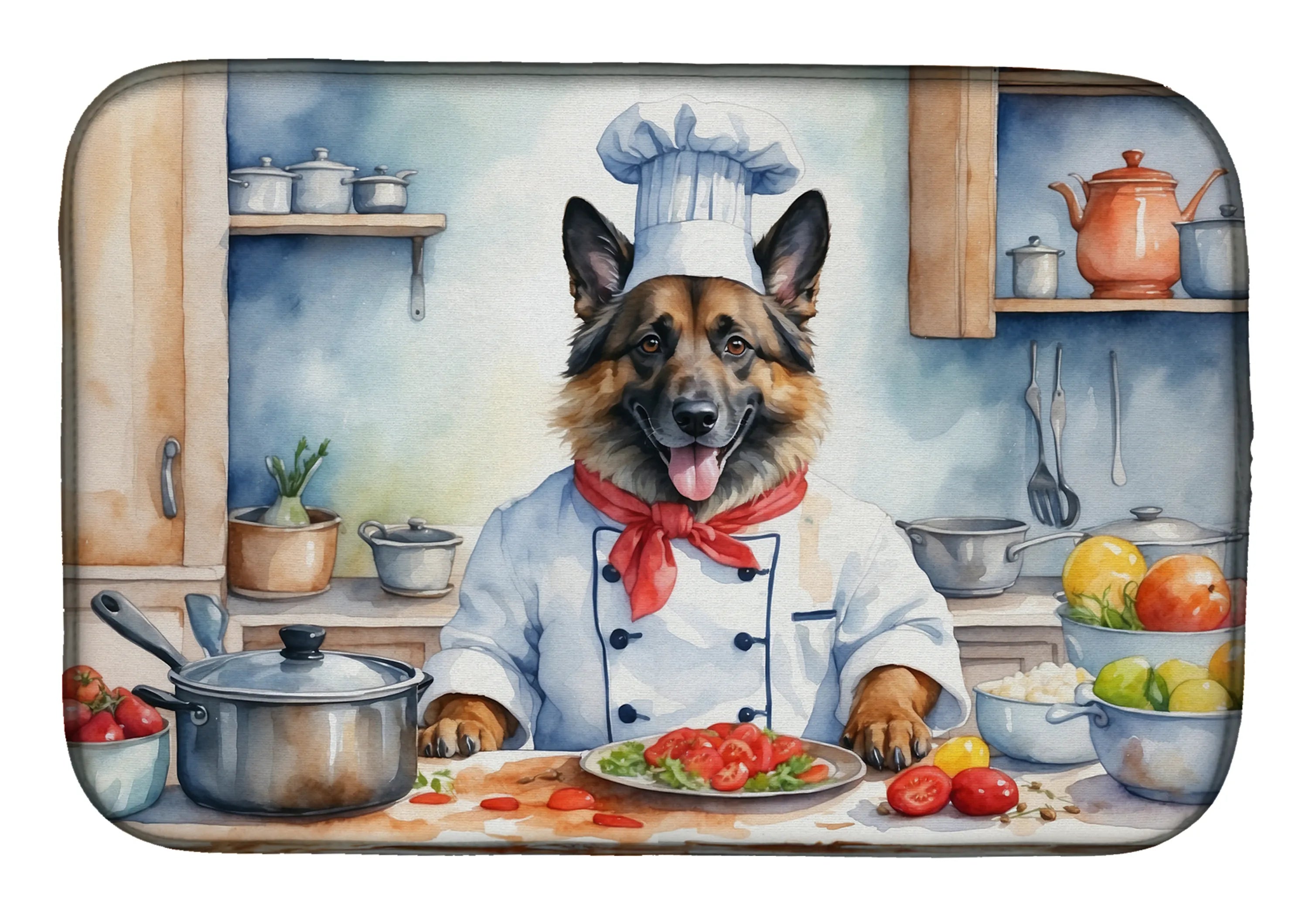 The Dog Chef Dish Drying Mat - Size: 14  X 21" | Pack Of: 1 | Collection name: The dog chef