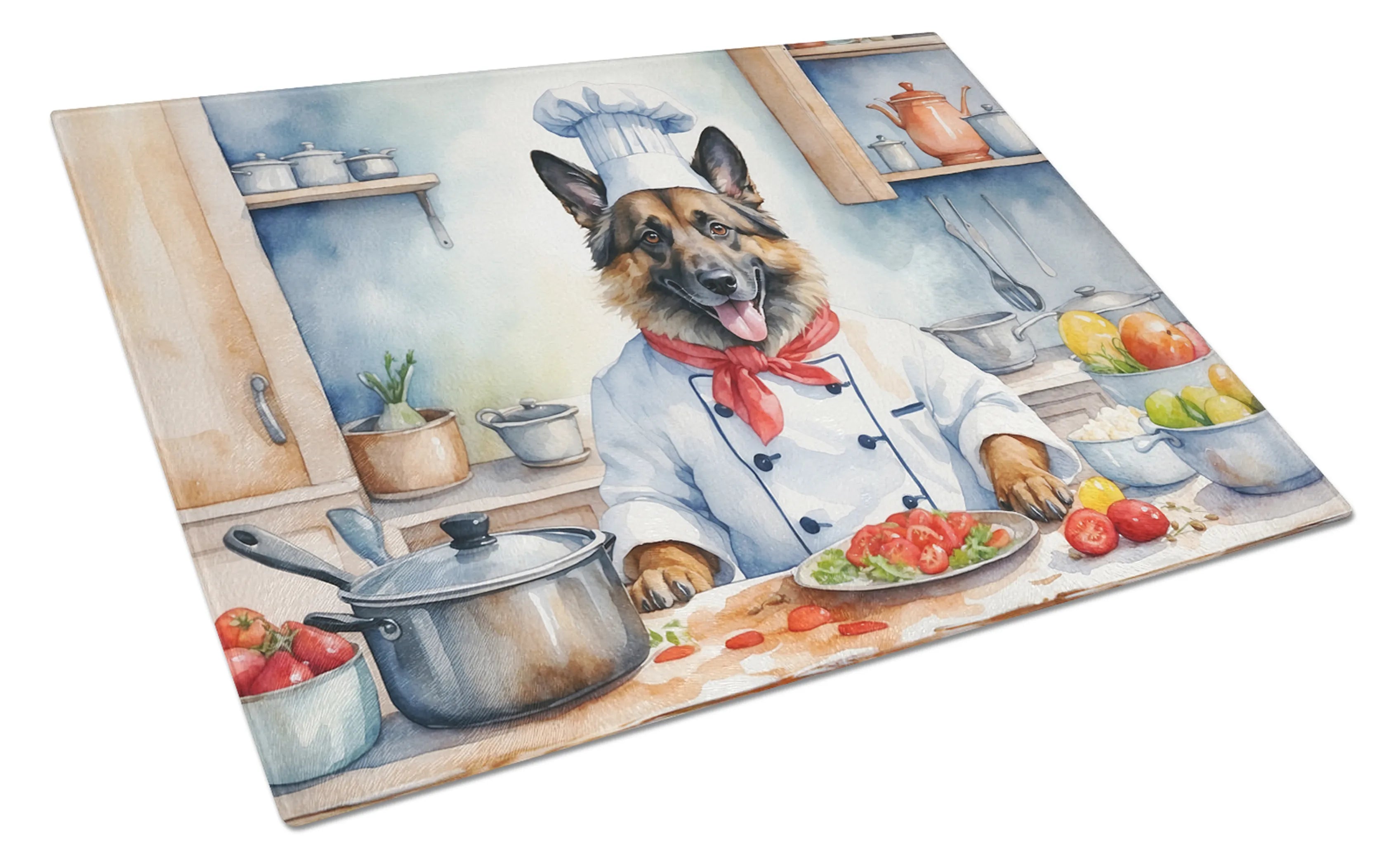 The Dog Chef Glass Cutting Board - Size: LARGE | Pack Of: 1 | Collection name: The dog chef