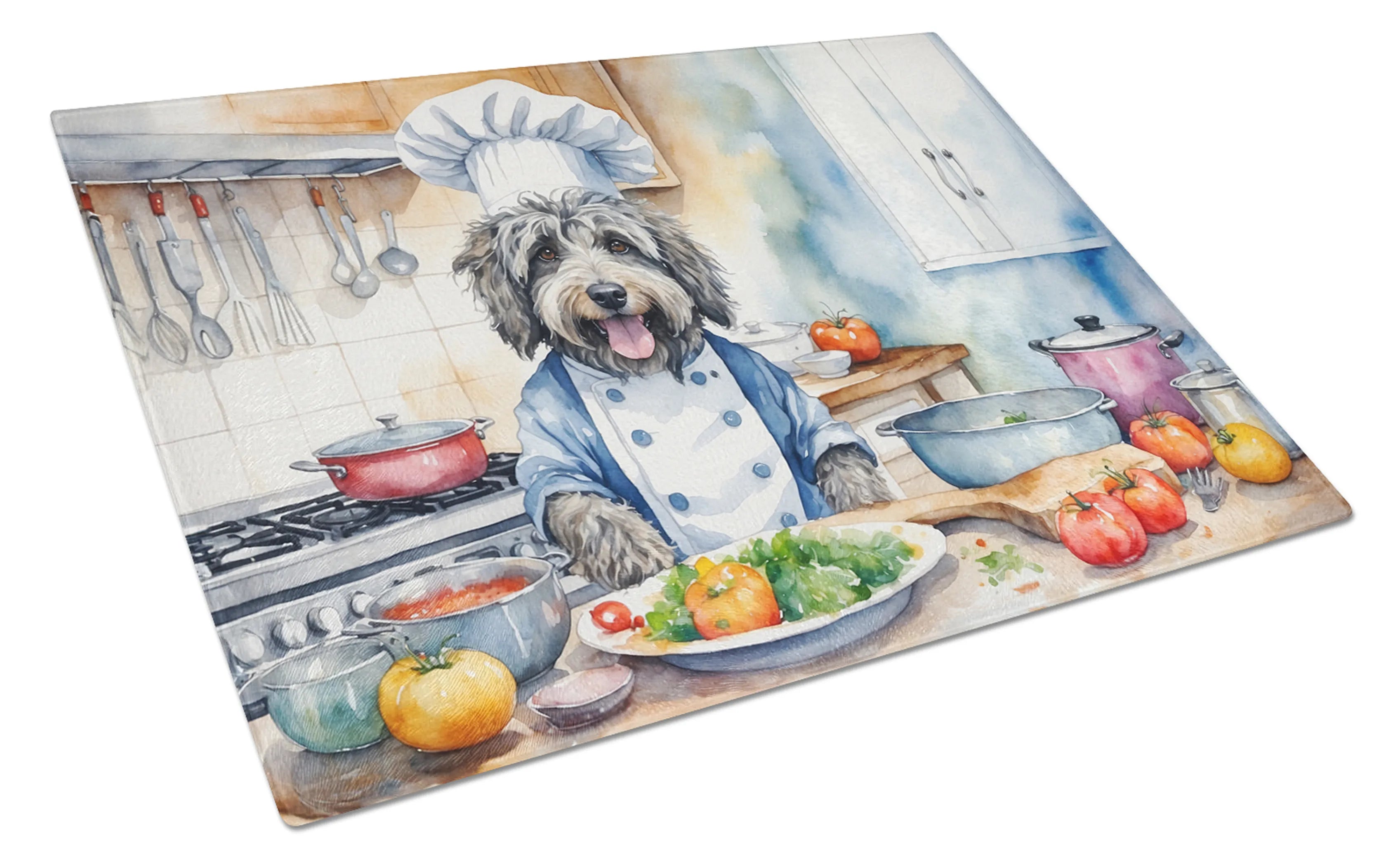 The Dog Chef Glass Cutting Board - Size: LARGE | Pack Of: 1 | Collection name: The dog chef
