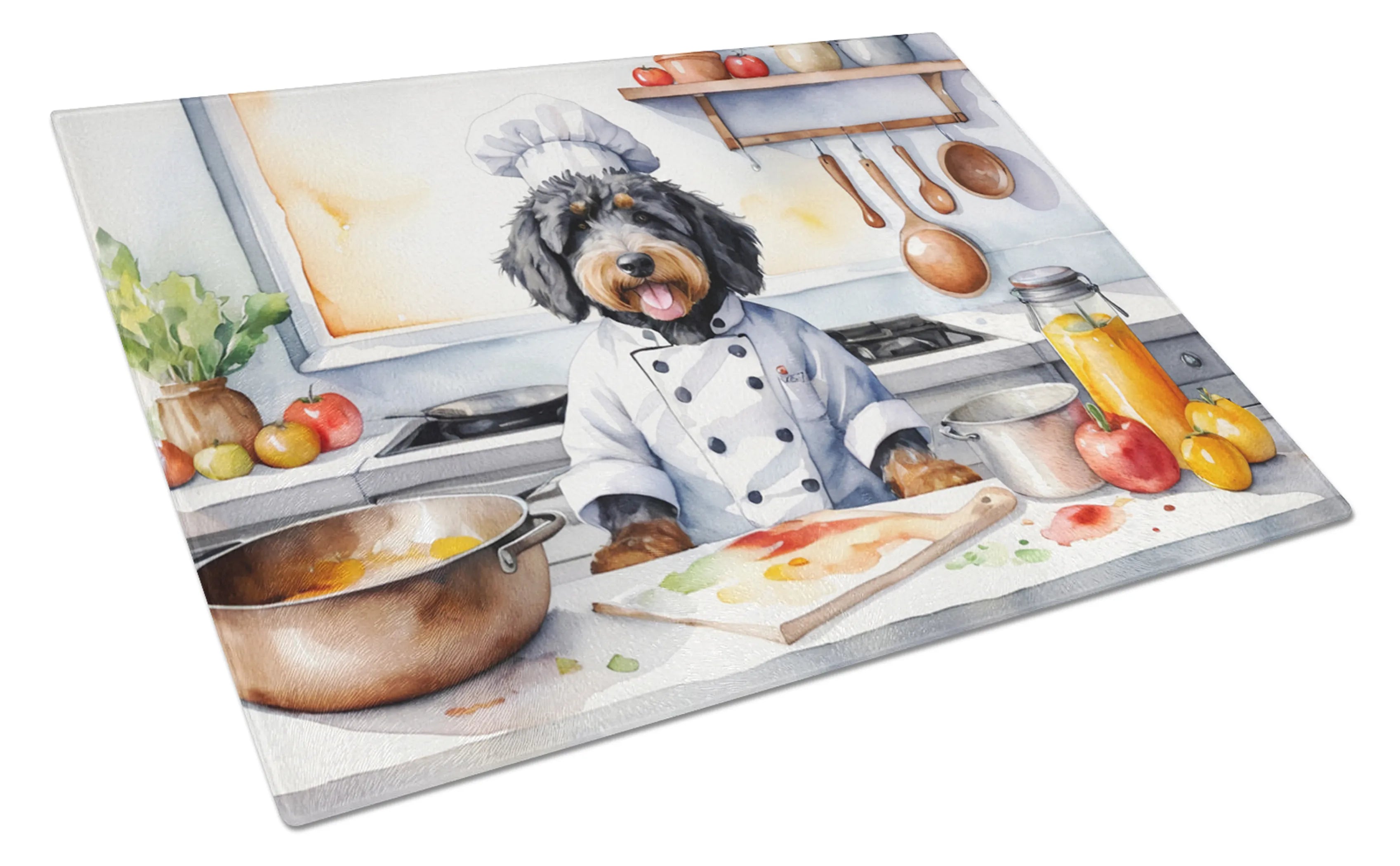 The Dog Chef Glass Cutting Board - Size: LARGE | Pack Of: 1 | Collection name: The dog chef