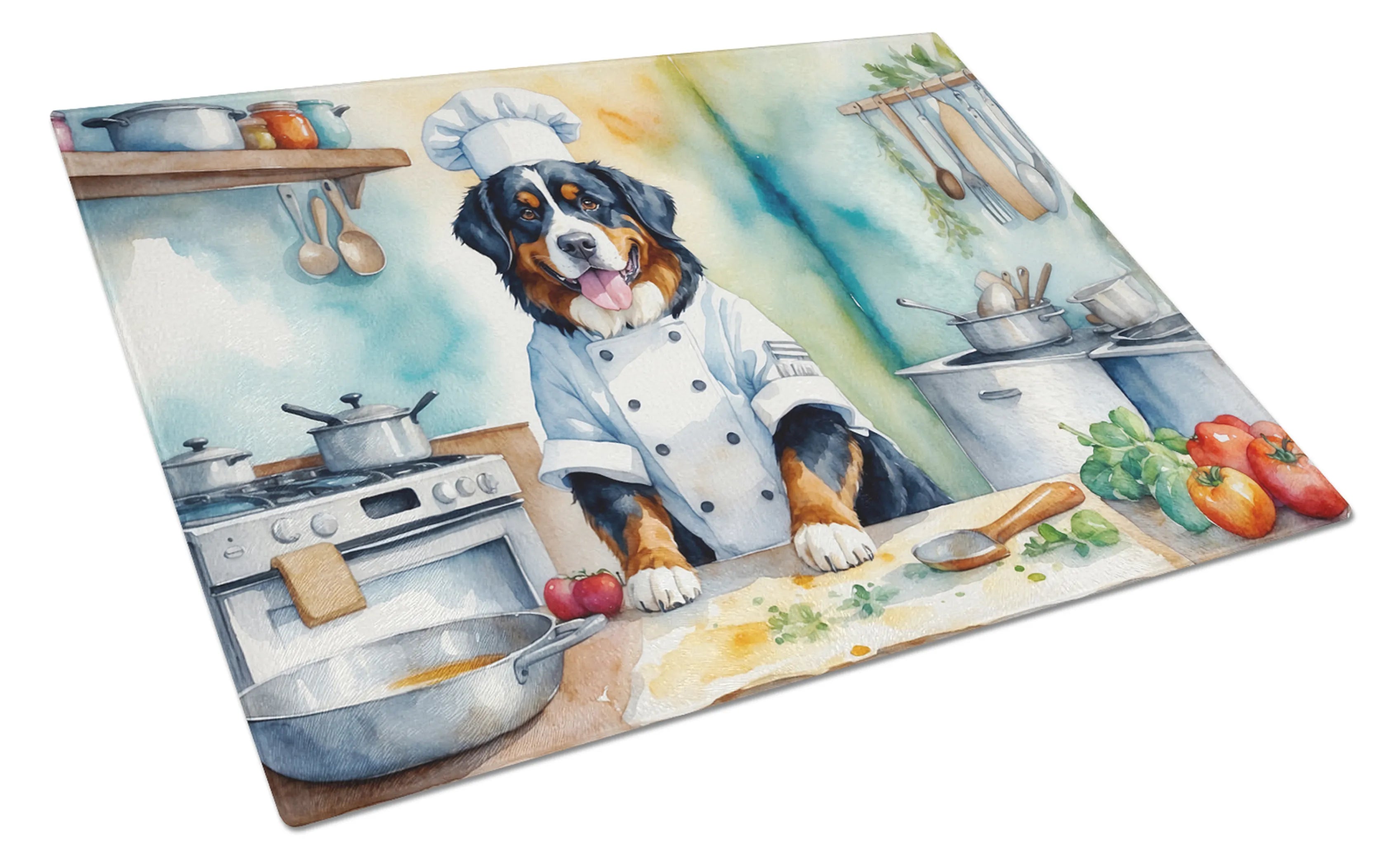 The Dog Chef Glass Cutting Board - Size: LARGE | Pack Of: 1 | Collection name: The dog chef