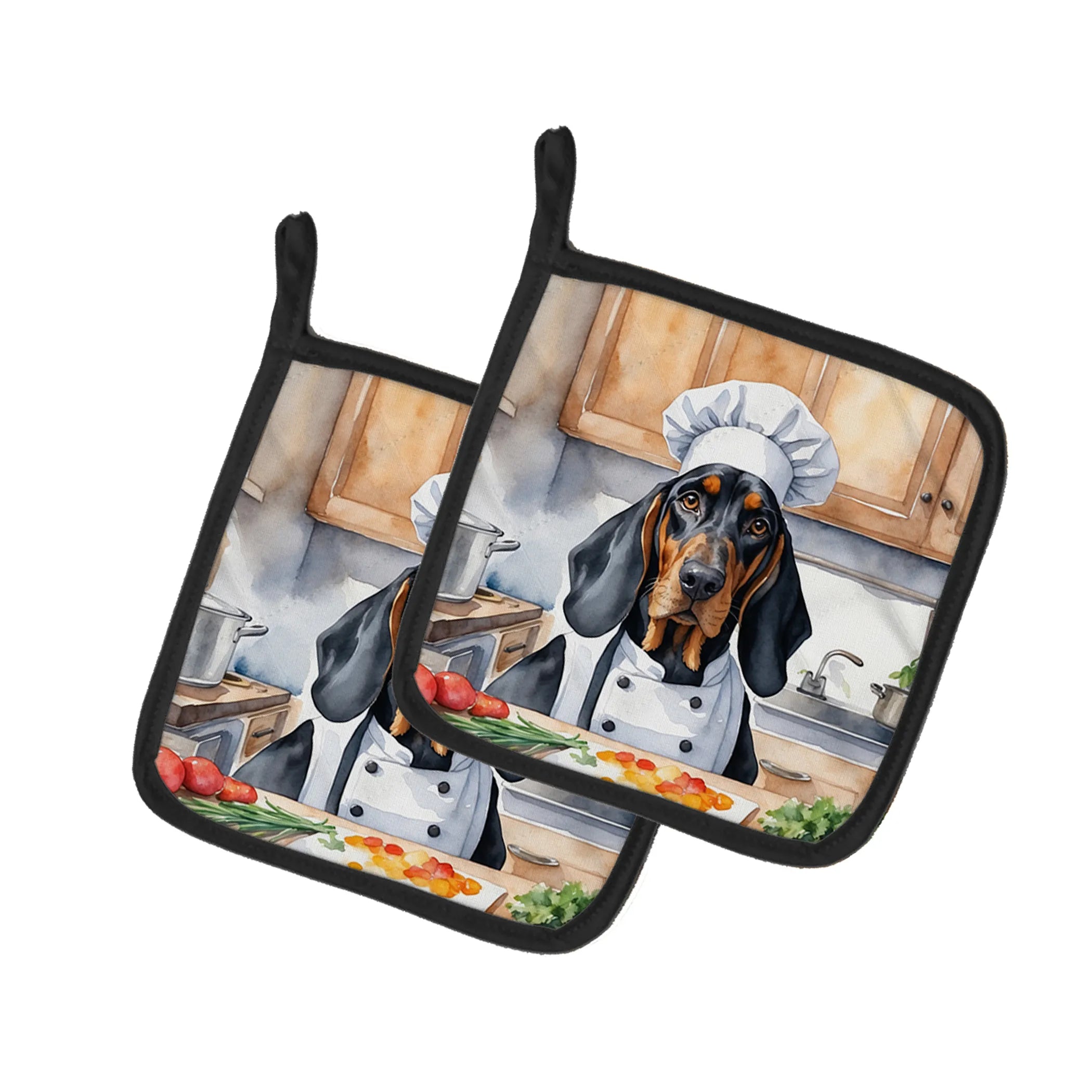 The Dog Chef Pair of Pot Holders - Size: 7.5HX7.5W | Pack Of: 1 | Collection name: The dog chef