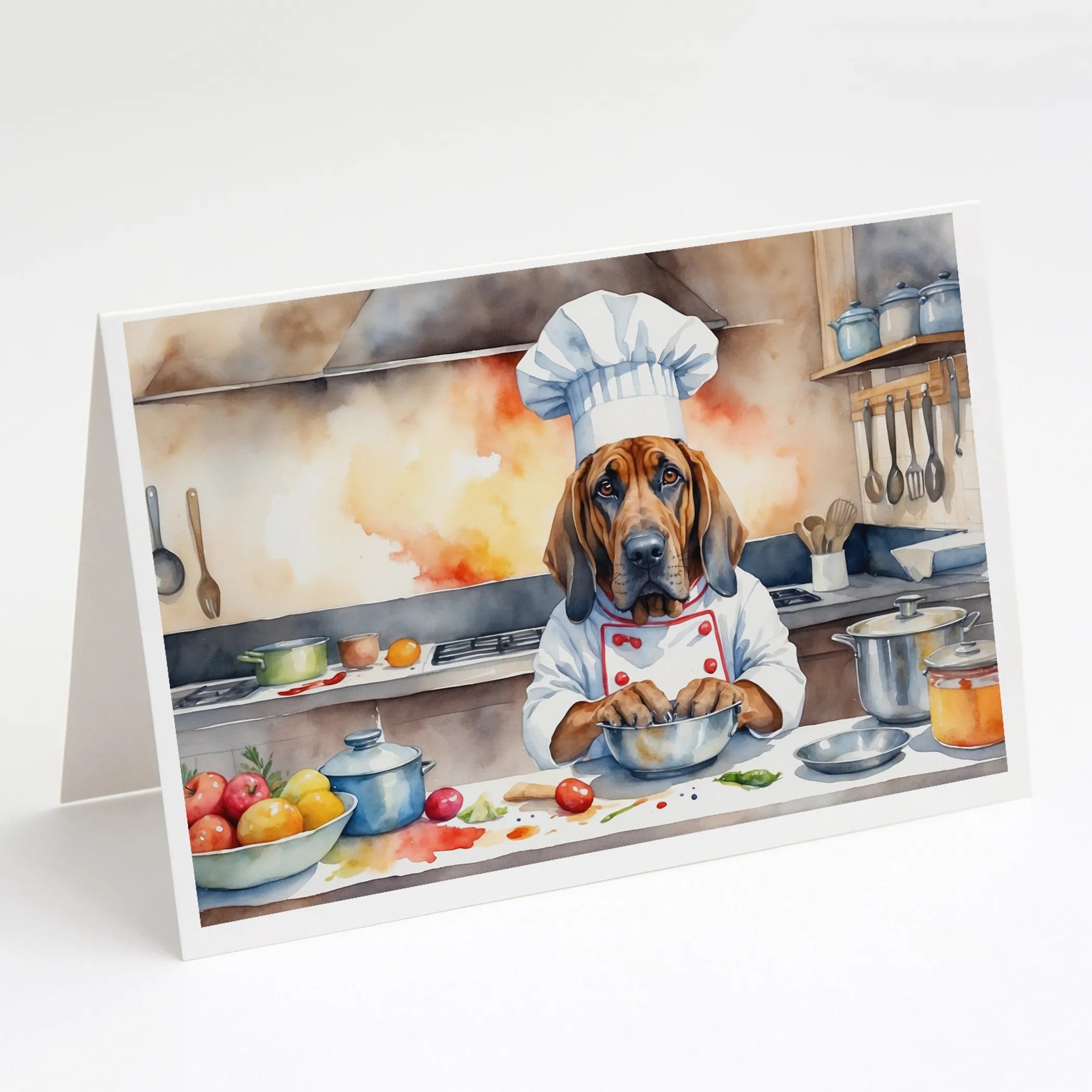 The Dog Chef Greeting Cards  - Size: 5X7 | Pack Of: 8 | Collection name: The dog chef
