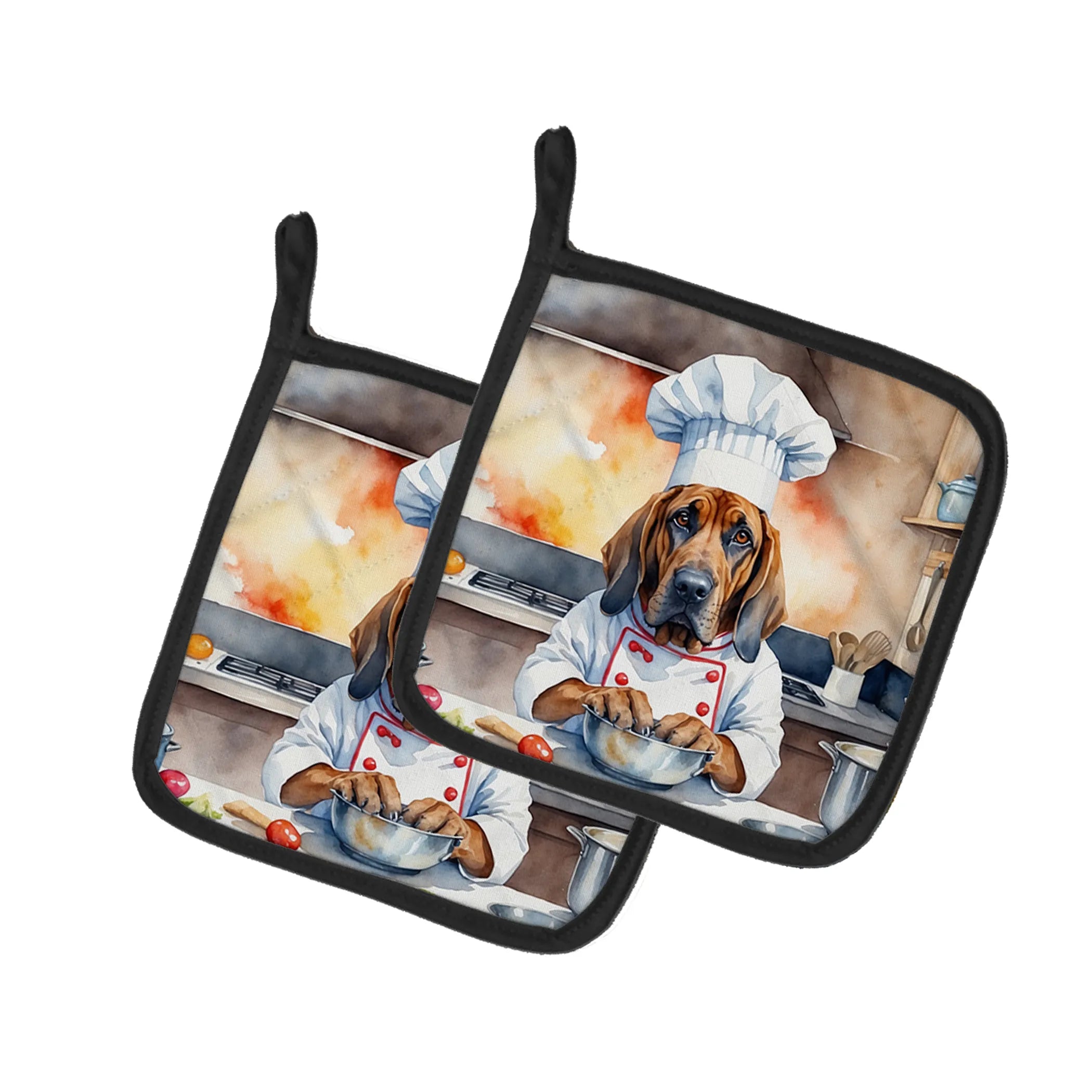 The Dog Chef Pair of Pot Holders - Size: 7.5HX7.5W | Pack Of: 1 | Collection name: The dog chef