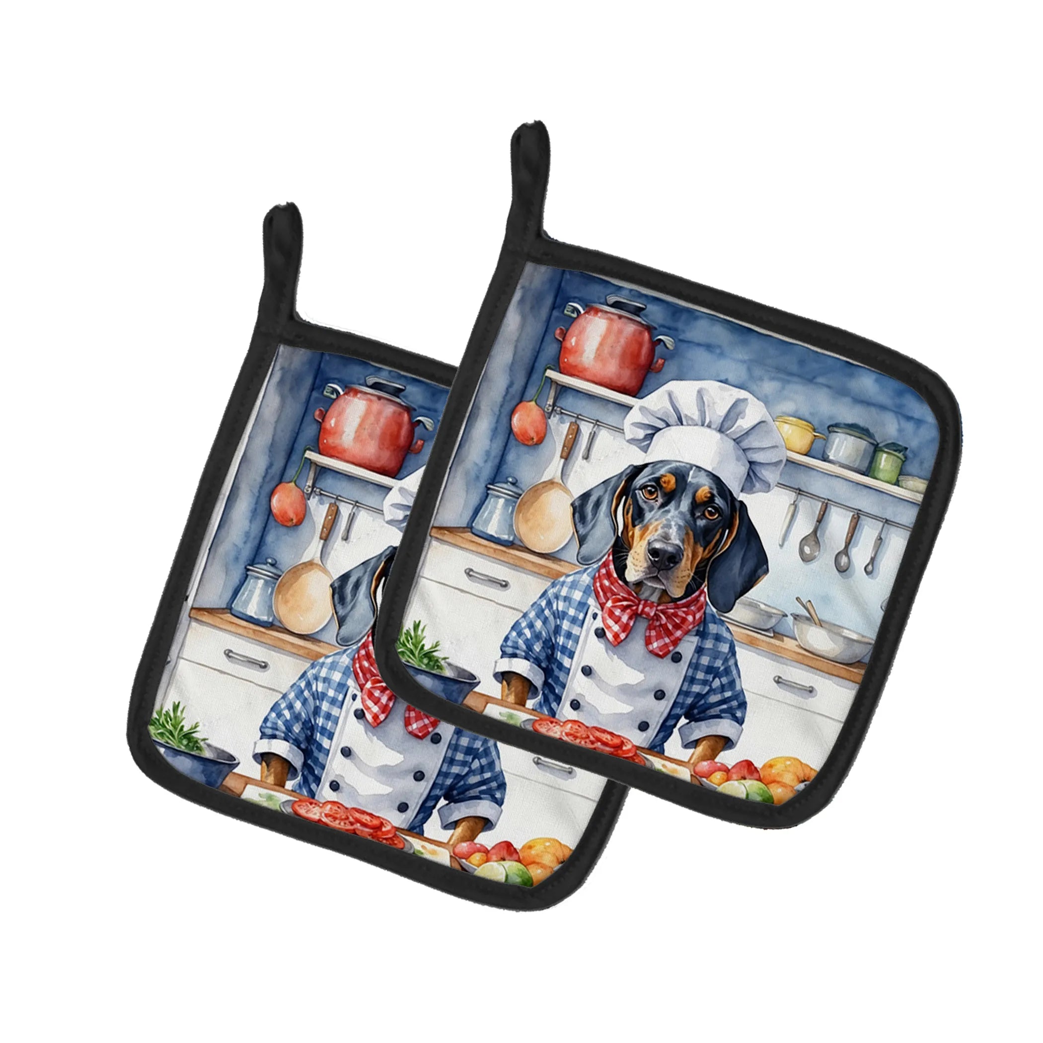 The Dog Chef Pair of Pot Holders - Size: 7.5HX7.5W | Pack Of: 1 | Collection name: The dog chef