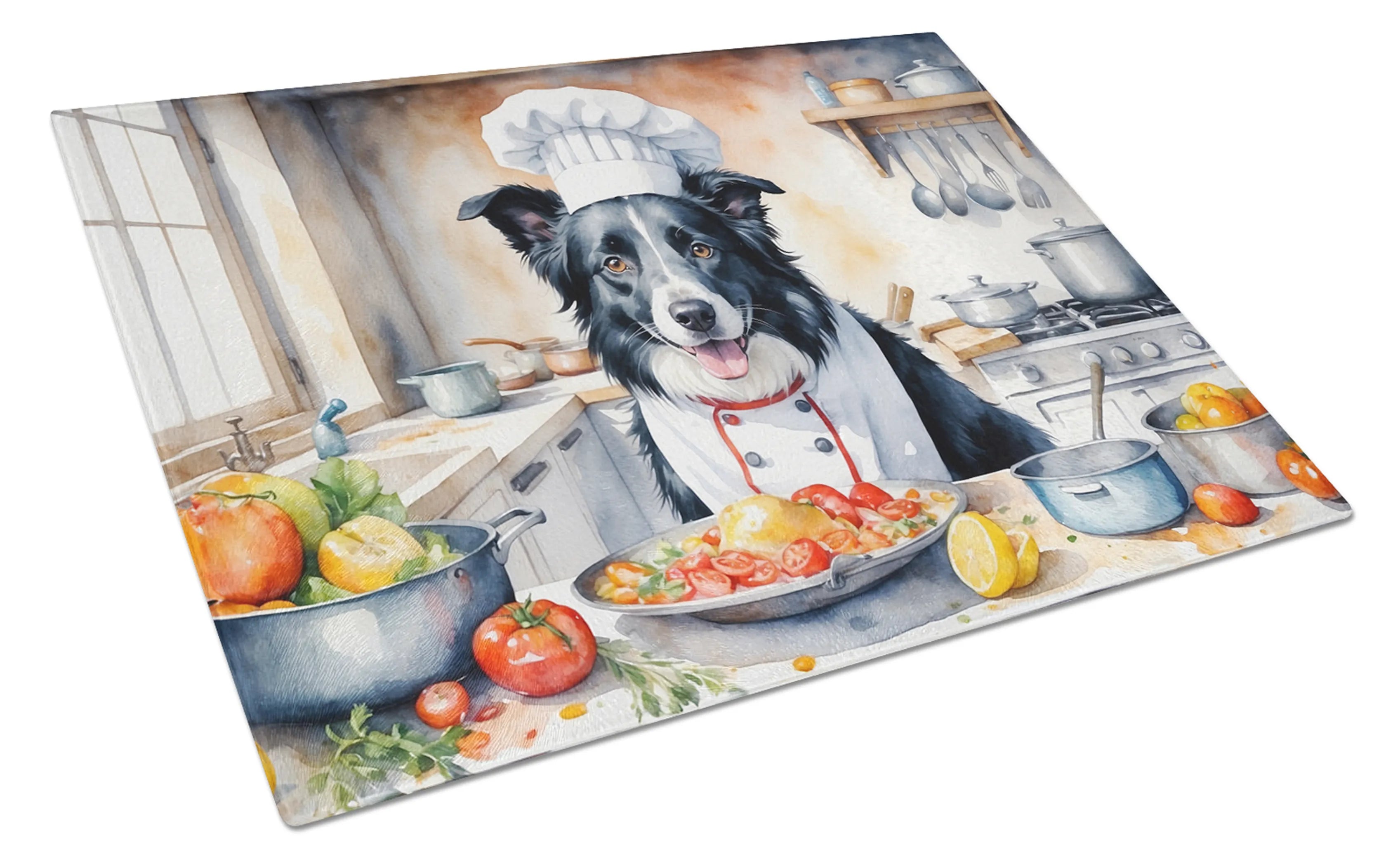 The Dog Chef Glass Cutting Board - Size: LARGE | Pack Of: 1 | Collection name: The dog chef
