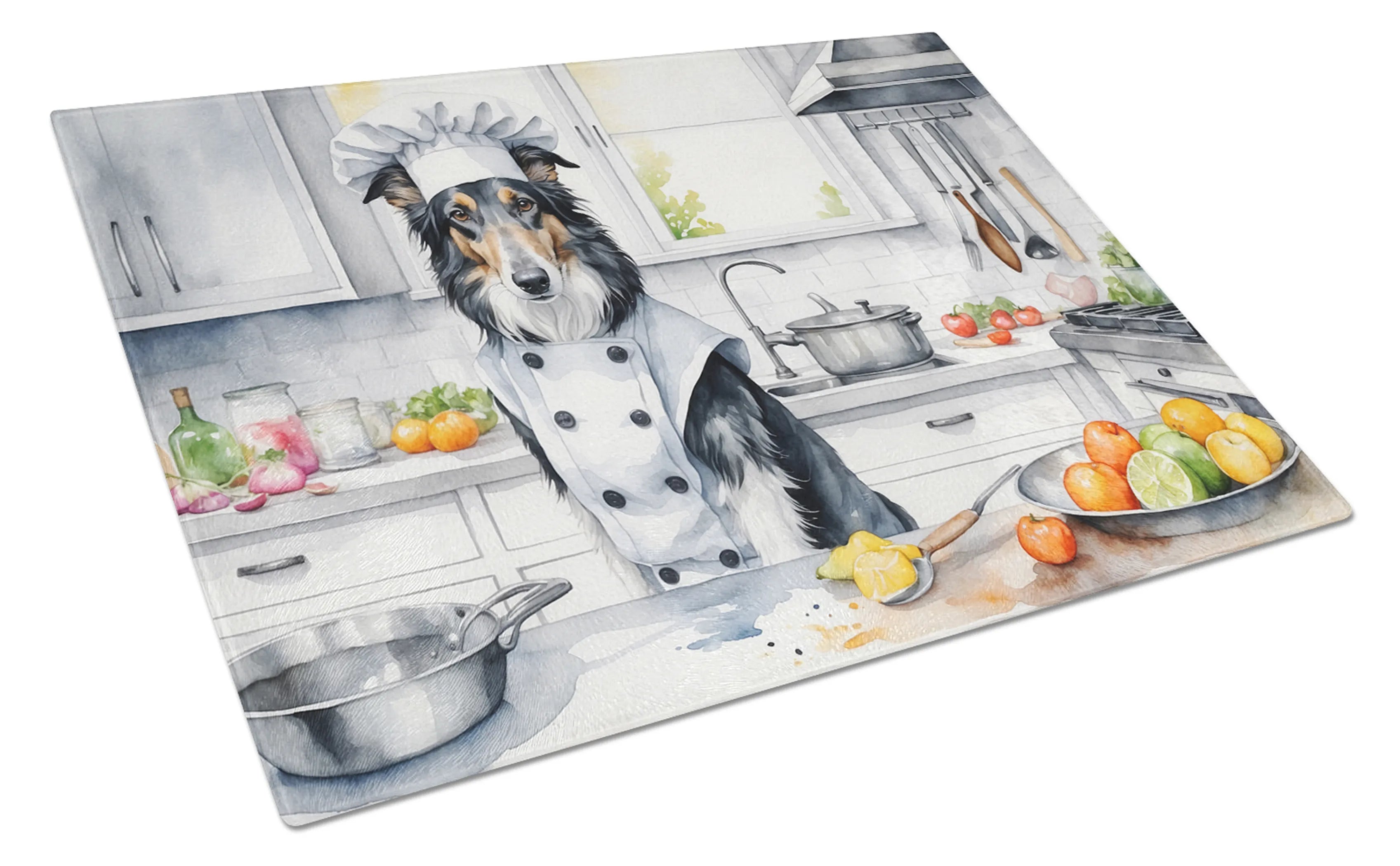 The Dog Chef Glass Cutting Board - Size: LARGE | Pack Of: 1 | Collection name: The dog chef