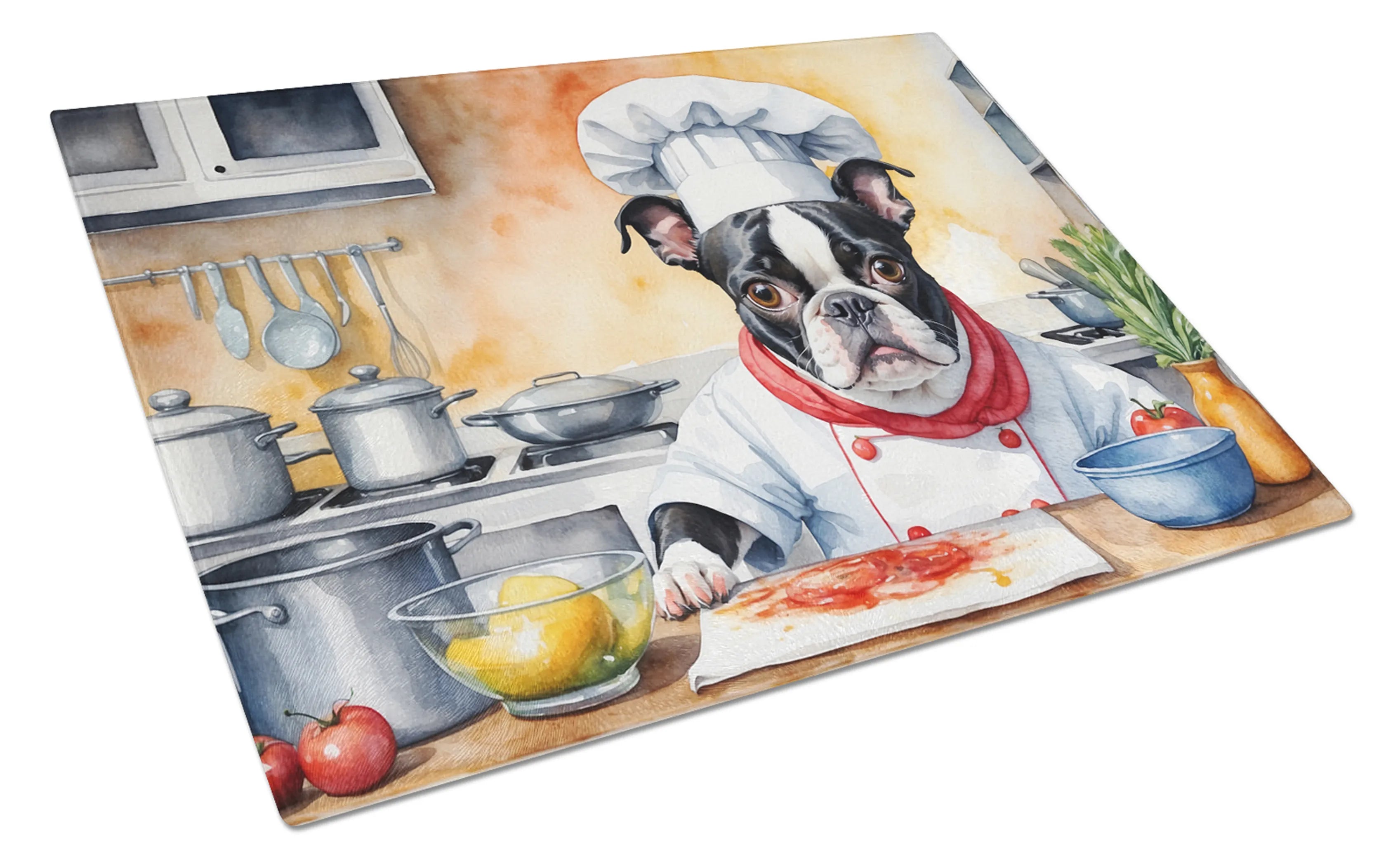 The Dog Chef Glass Cutting Board - Size: LARGE | Pack Of: 1 | Collection name: The dog chef