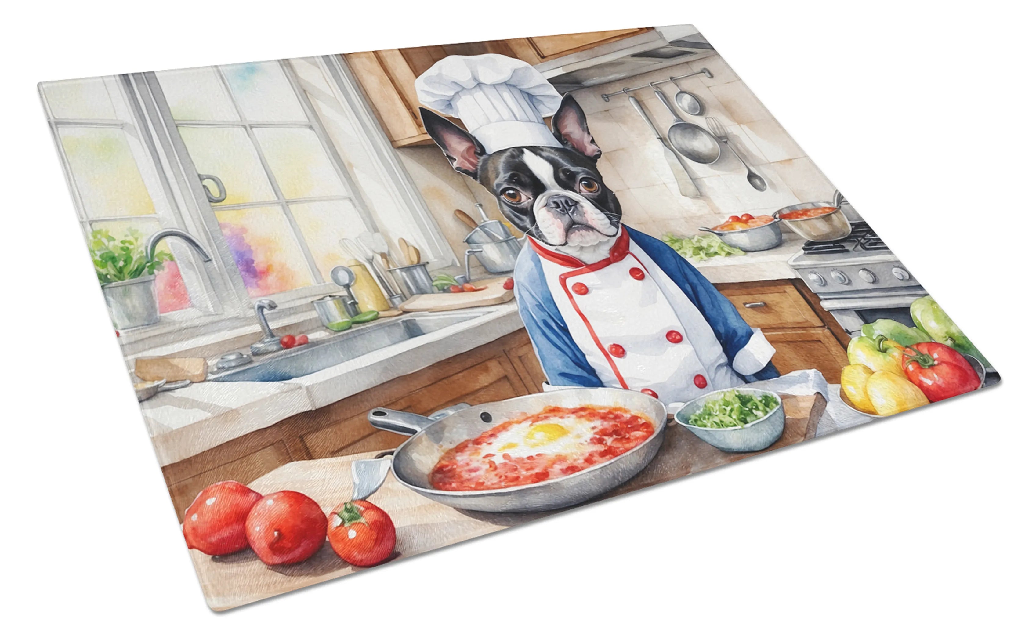 The Dog Chef Glass Cutting Board - Size: LARGE | Pack Of: 1 | Collection name: The dog chef