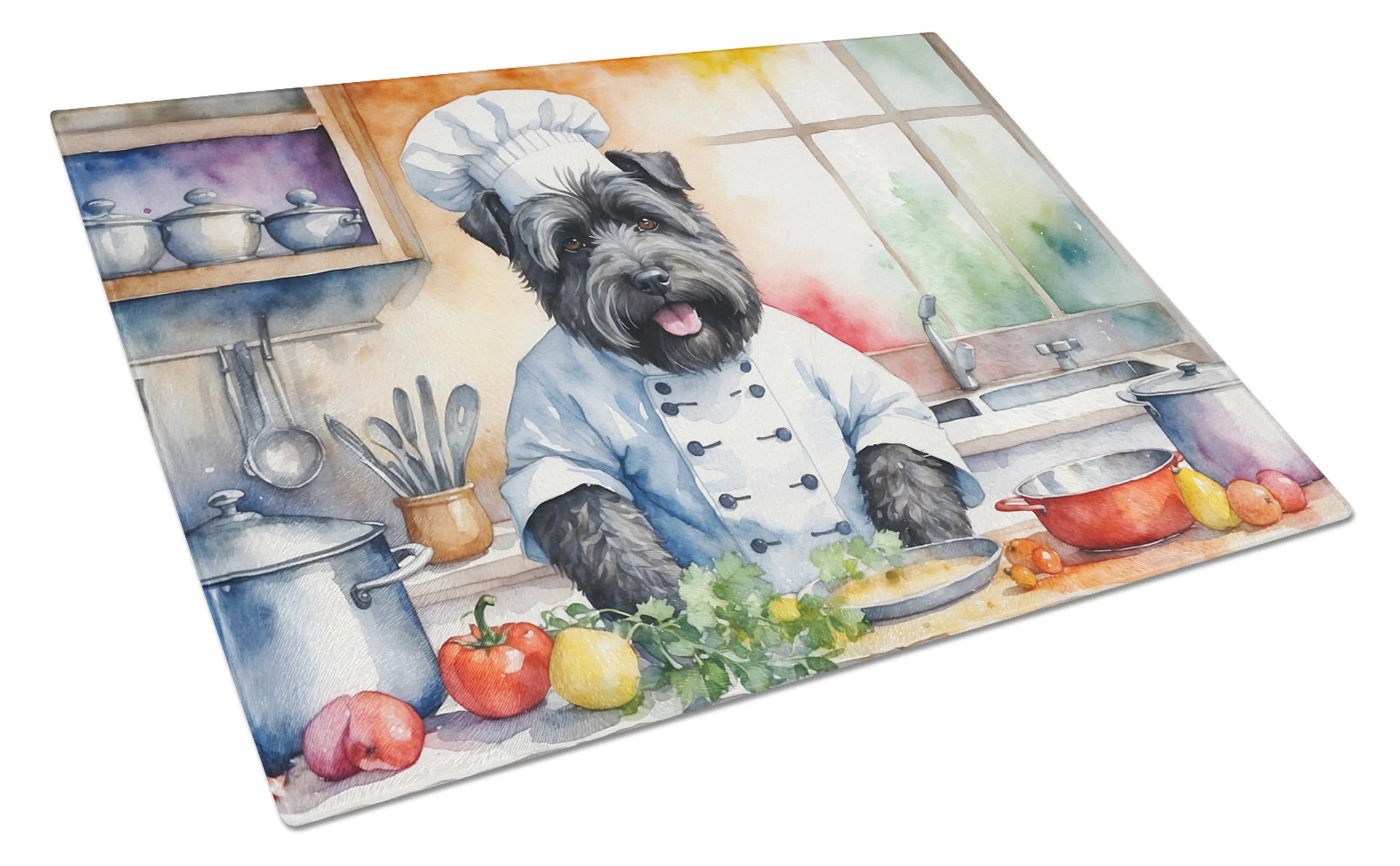 The Dog Chef Glass Cutting Board - Size: LARGE | Pack Of: 1 | Collection name: The dog chef
