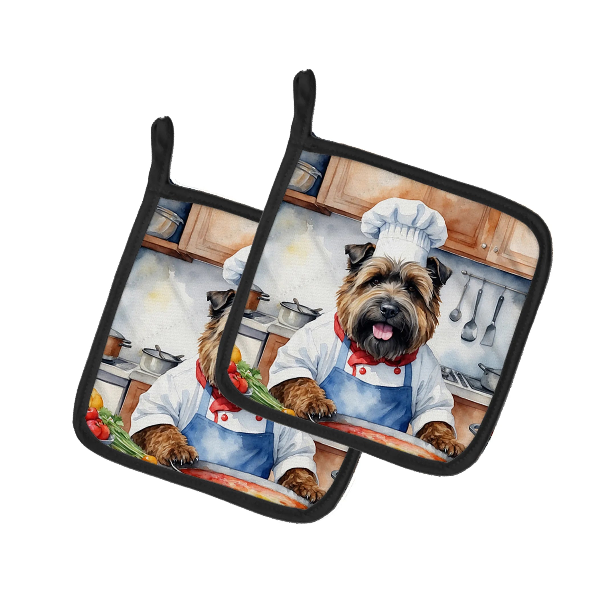 The Dog Chef Pair of Pot Holders - Size: 7.5HX7.5W | Pack Of: 1 | Collection name: The dog chef