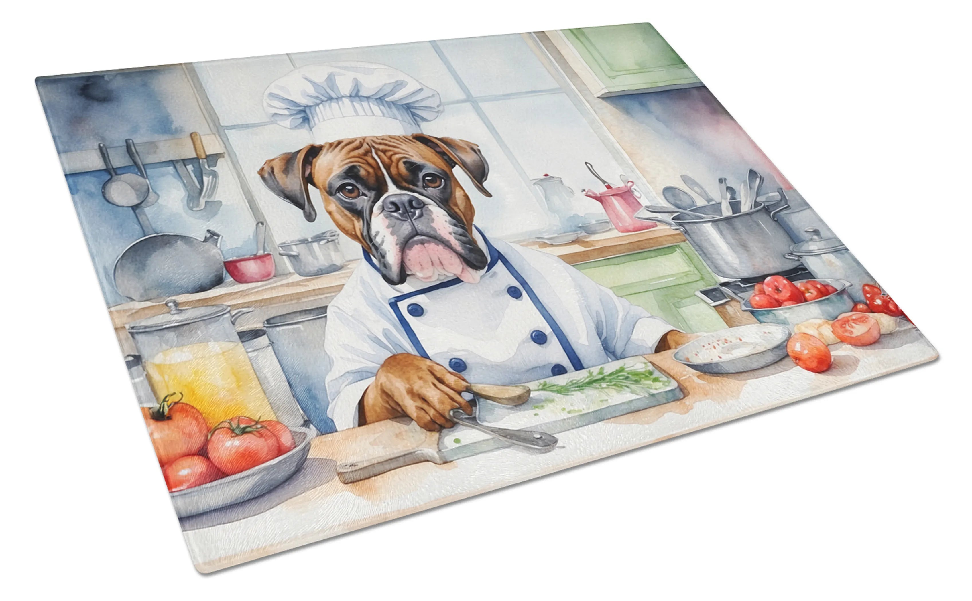 The Dog Chef Glass Cutting Board - Size: LARGE | Pack Of: 1 | Collection name: The dog chef
