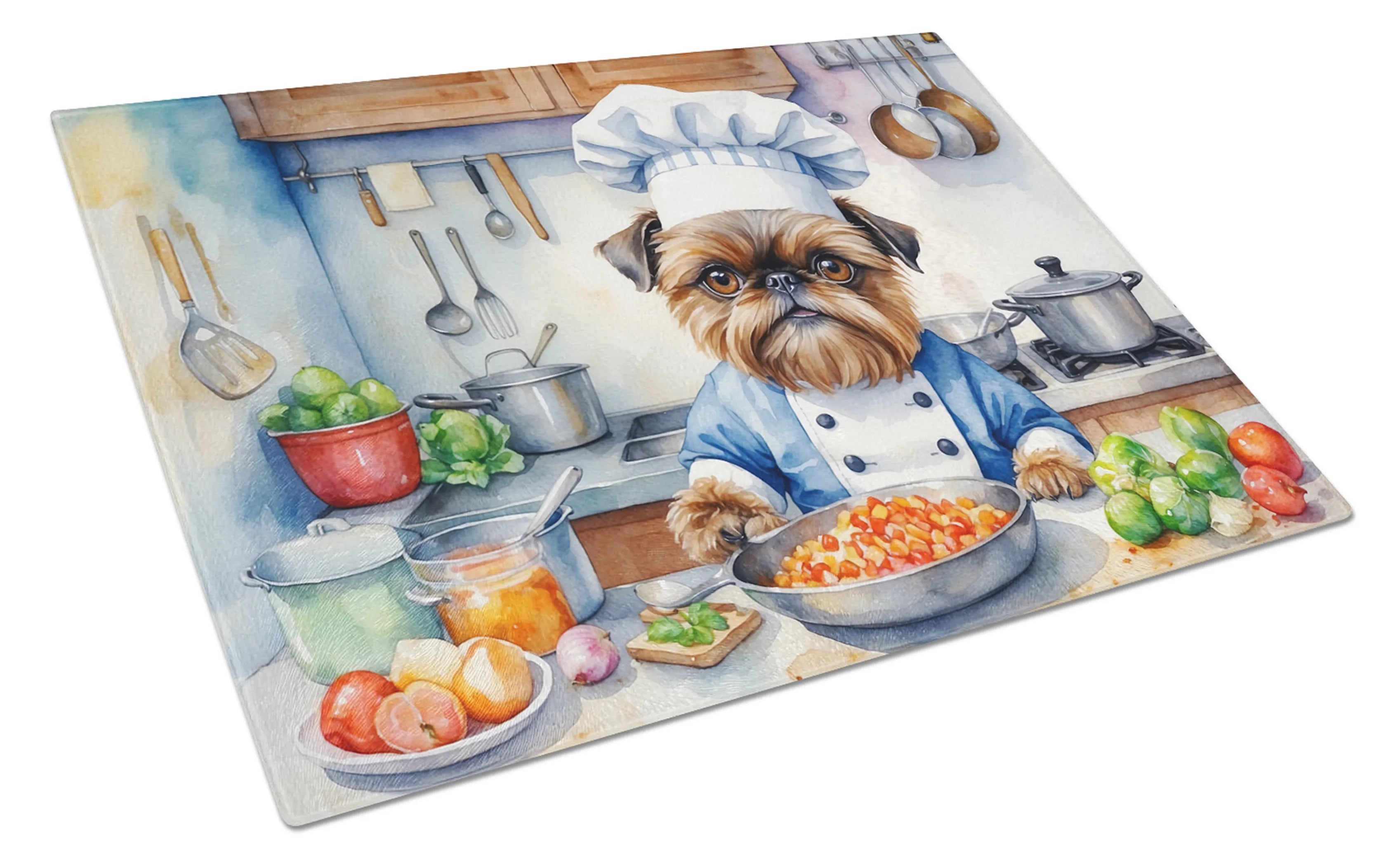 The Dog Chef Glass Cutting Board - Size: LARGE | Pack Of: 1 | Collection name: The dog chef