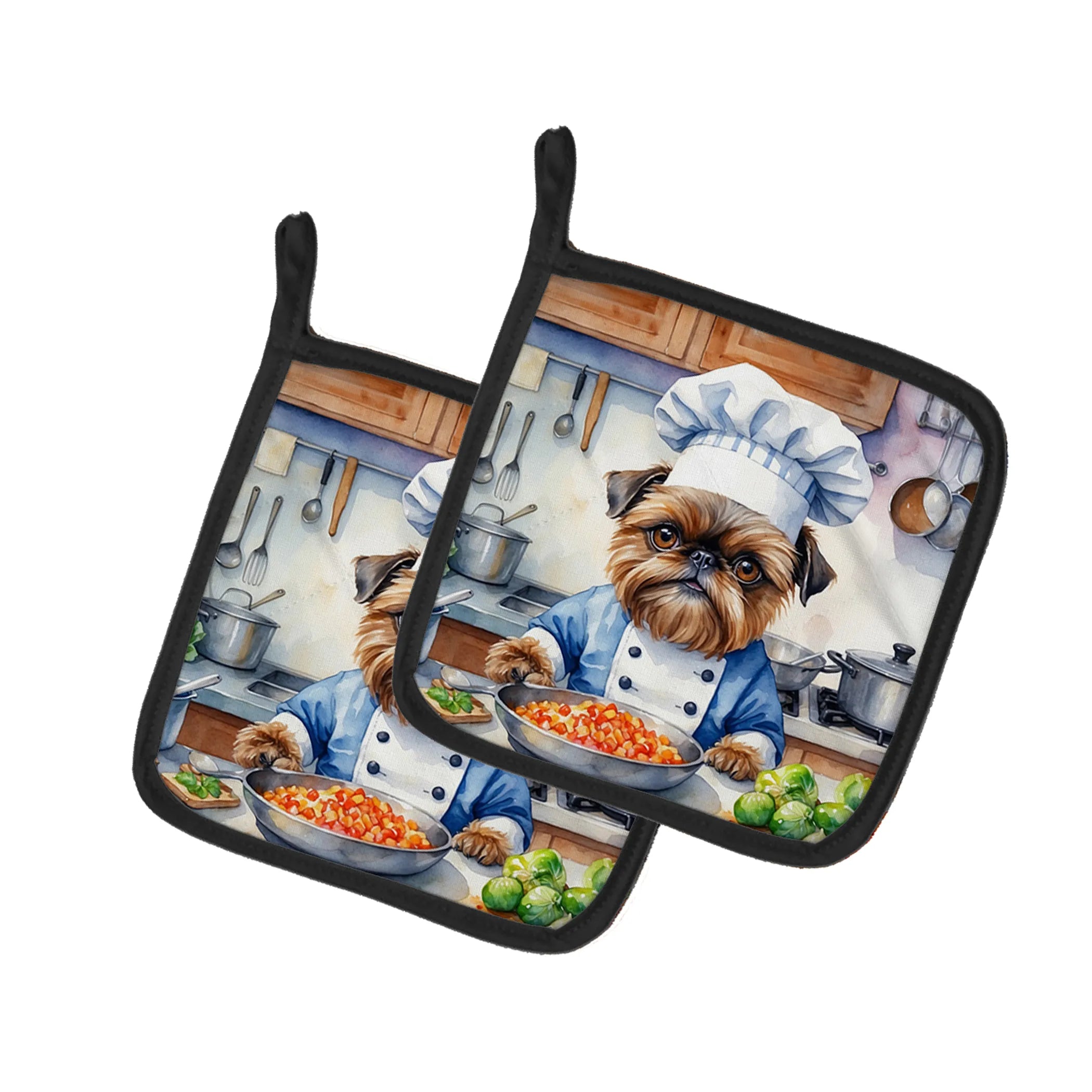 The Dog Chef Pair of Pot Holders - Size: 7.5HX7.5W | Pack Of: 1 | Collection name: The dog chef