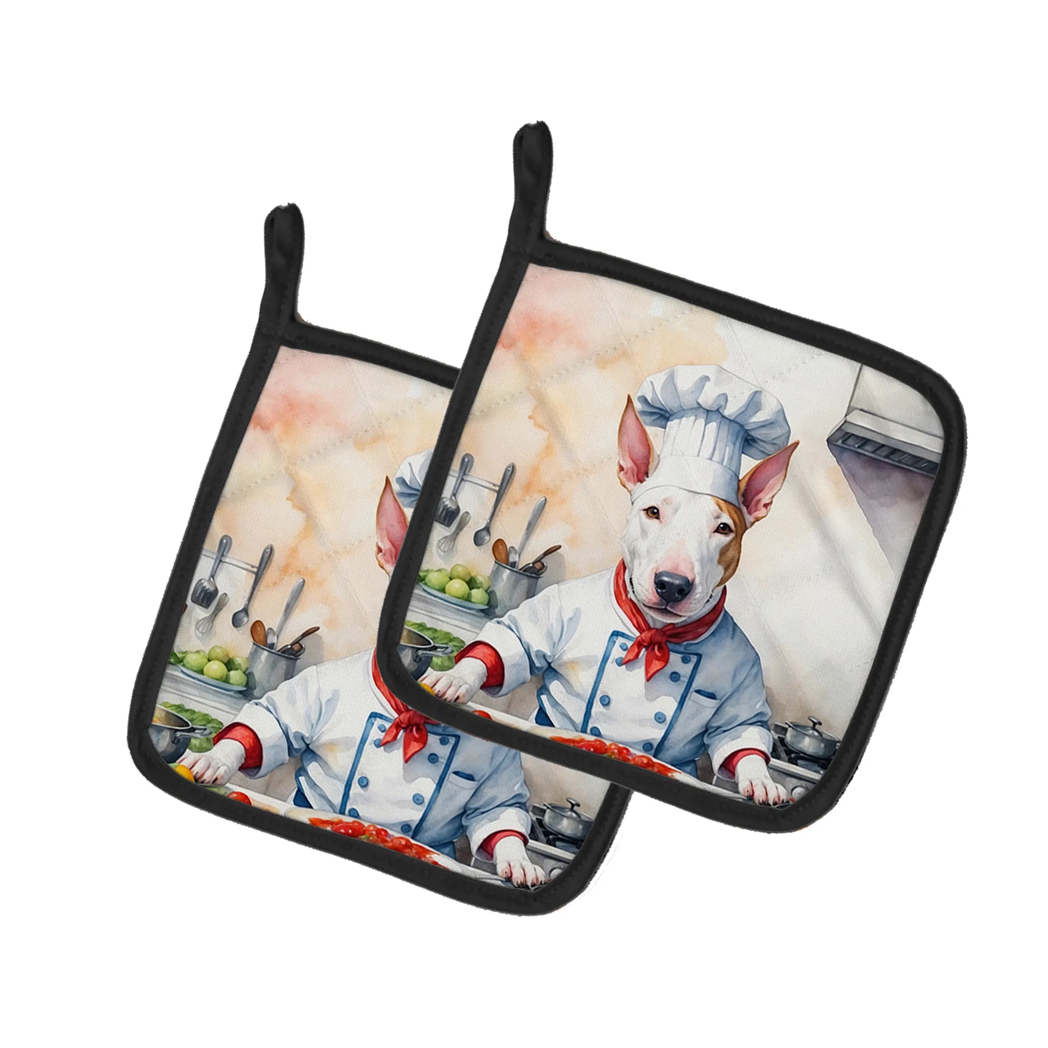 The Dog Chef Pair of Pot Holders - Size: 7.5HX7.5W | Pack Of: 1 | Collection name: The dog chef