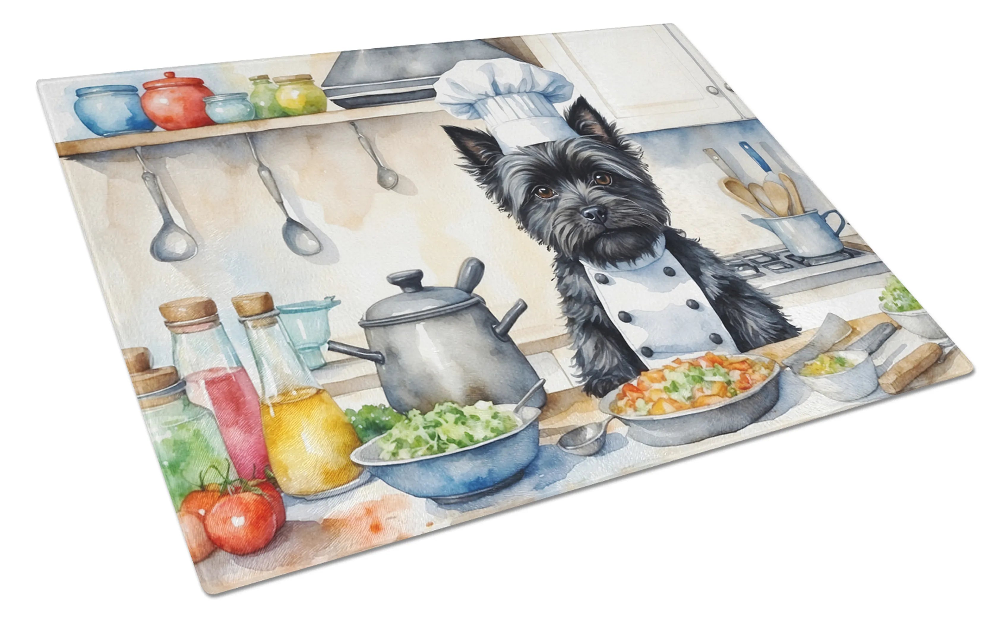 The Dog Chef Glass Cutting Board - Size: LARGE | Pack Of: 1 | Collection name: The dog chef