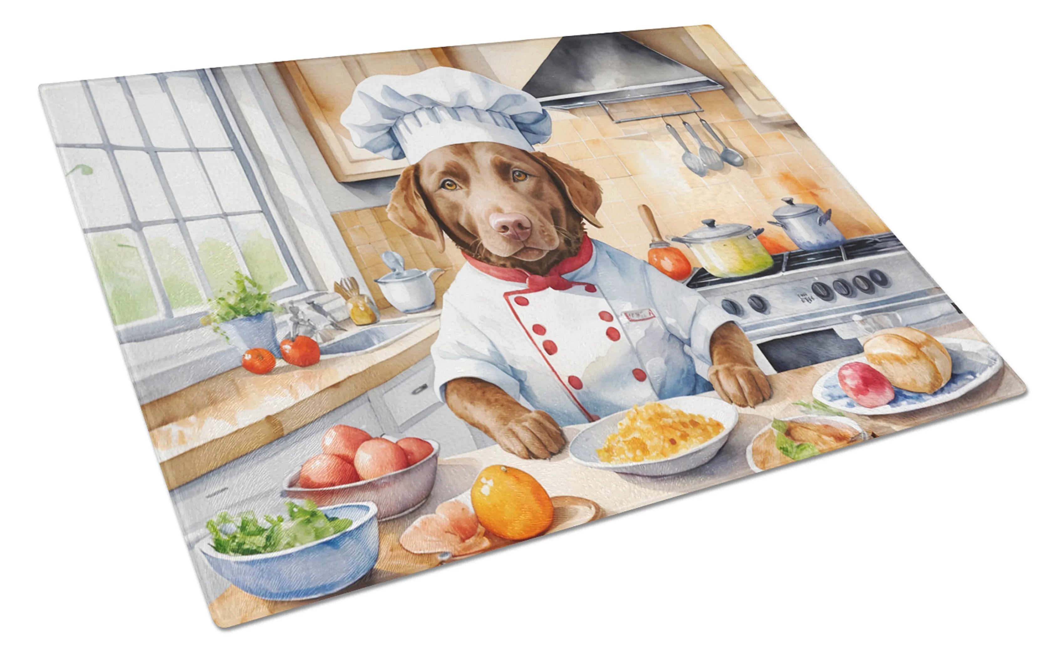 The Dog Chef Glass Cutting Board - Size: LARGE | Pack Of: 1 | Collection name: The dog chef