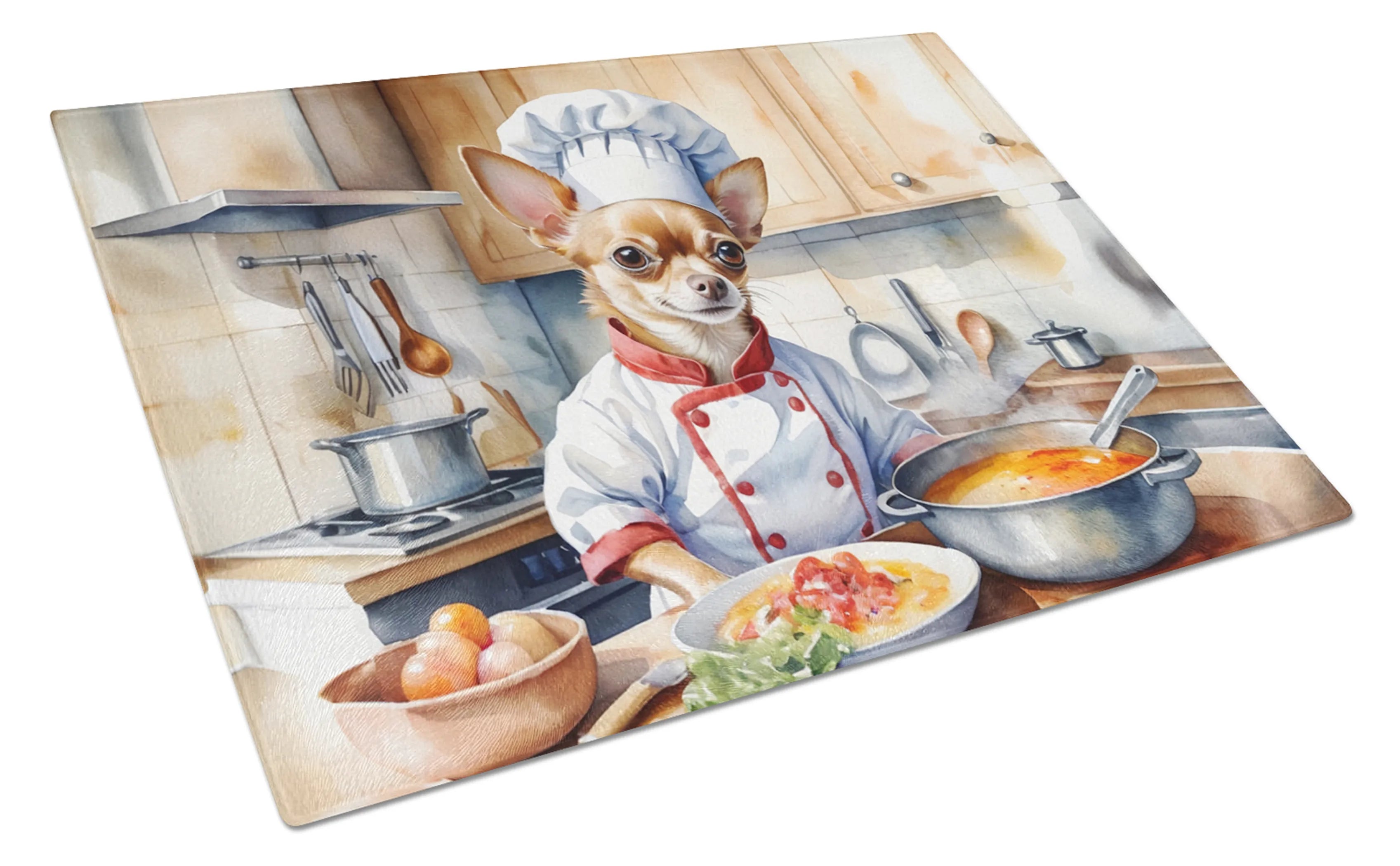 The Dog Chef Glass Cutting Board - Size: LARGE | Pack Of: 1 | Collection name: The dog chef