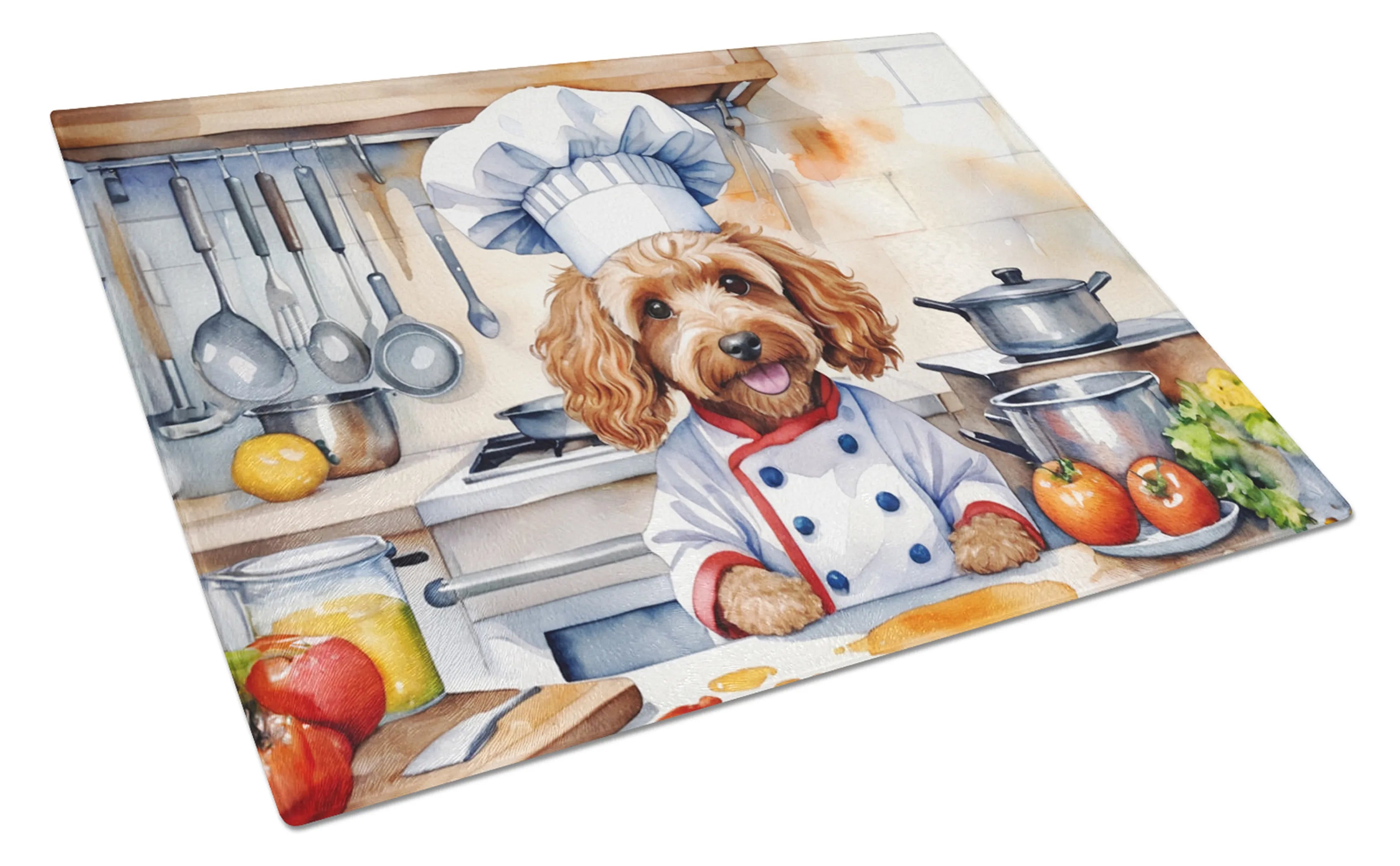 The Dog Chef Glass Cutting Board - Size: LARGE | Pack Of: 1 | Collection name: The dog chef