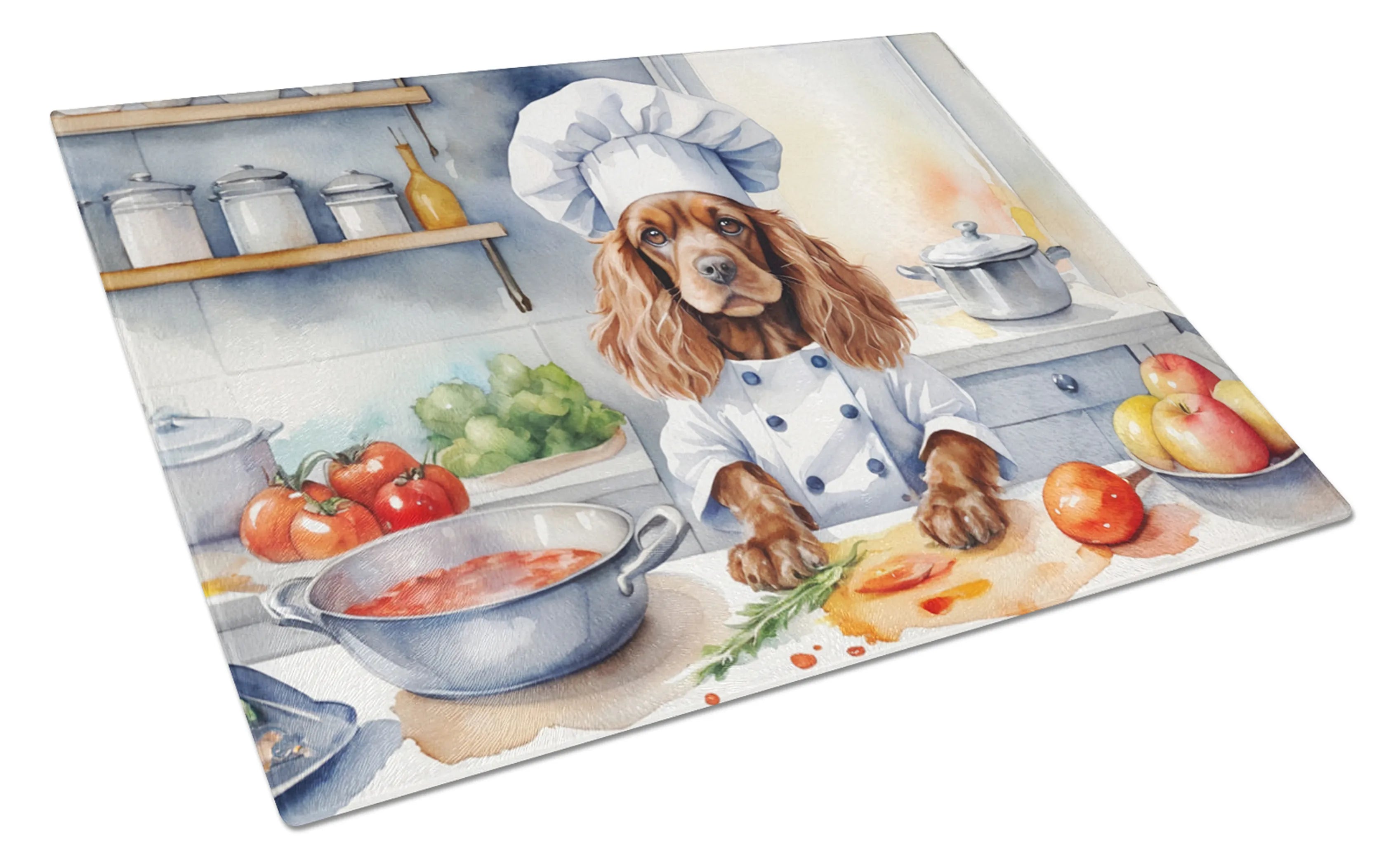 The Dog Chef Glass Cutting Board - Size: LARGE | Pack Of: 1 | Collection name: The dog chef
