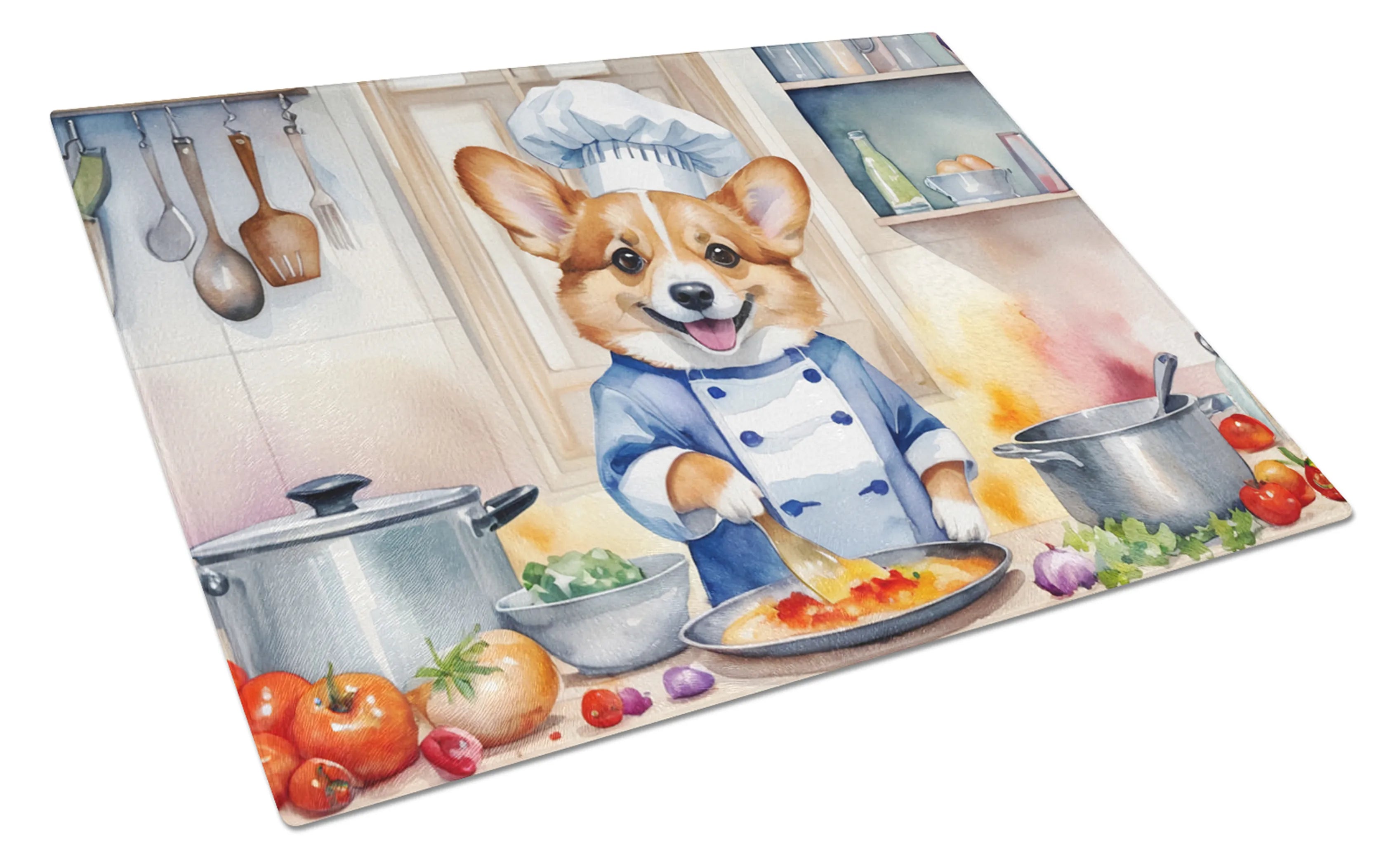The Dog Chef Glass Cutting Board - Size: LARGE | Pack Of: 1 | Collection name: The dog chef