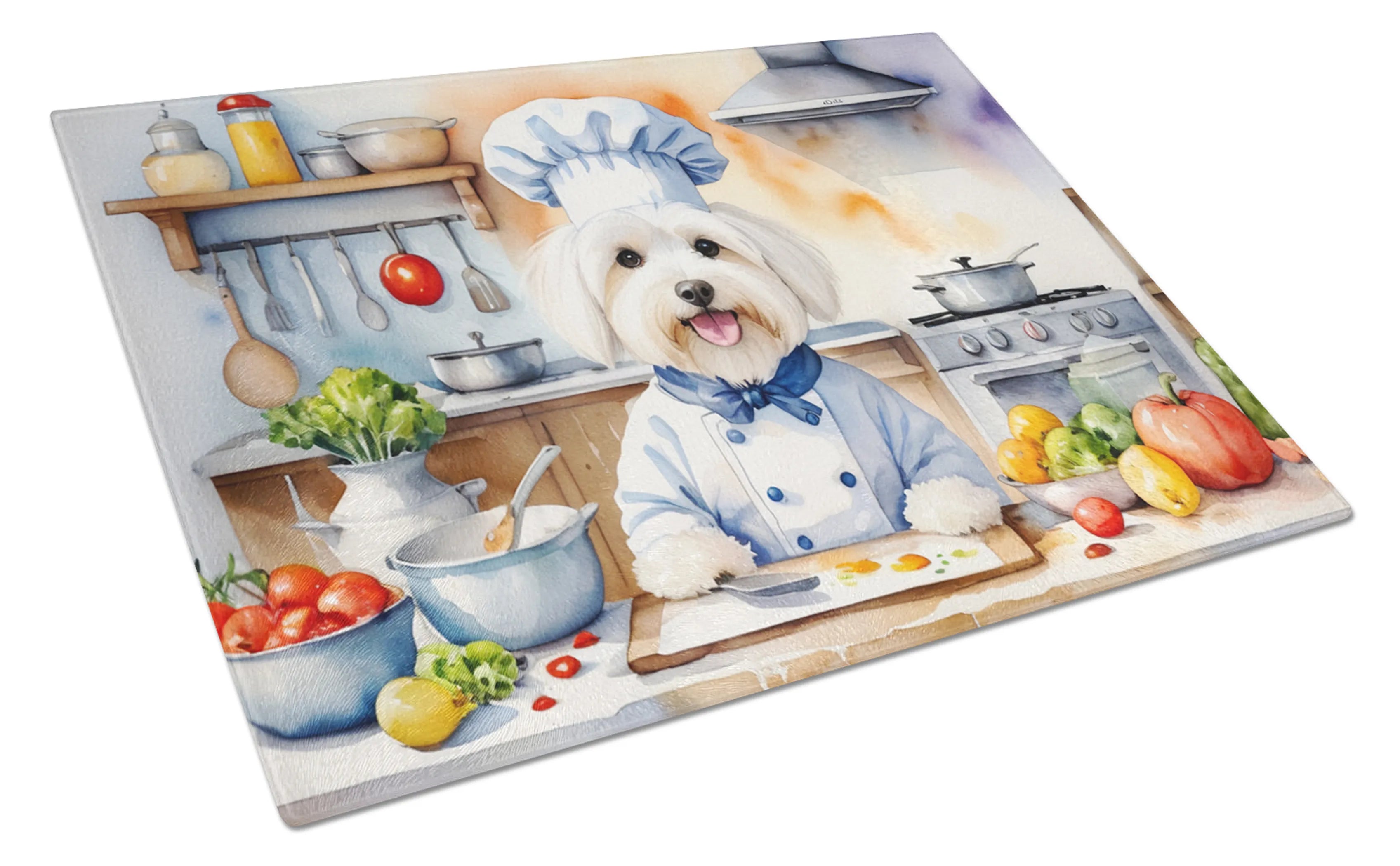 The Dog Chef Glass Cutting Board - Size: LARGE | Pack Of: 1 | Collection name: The dog chef