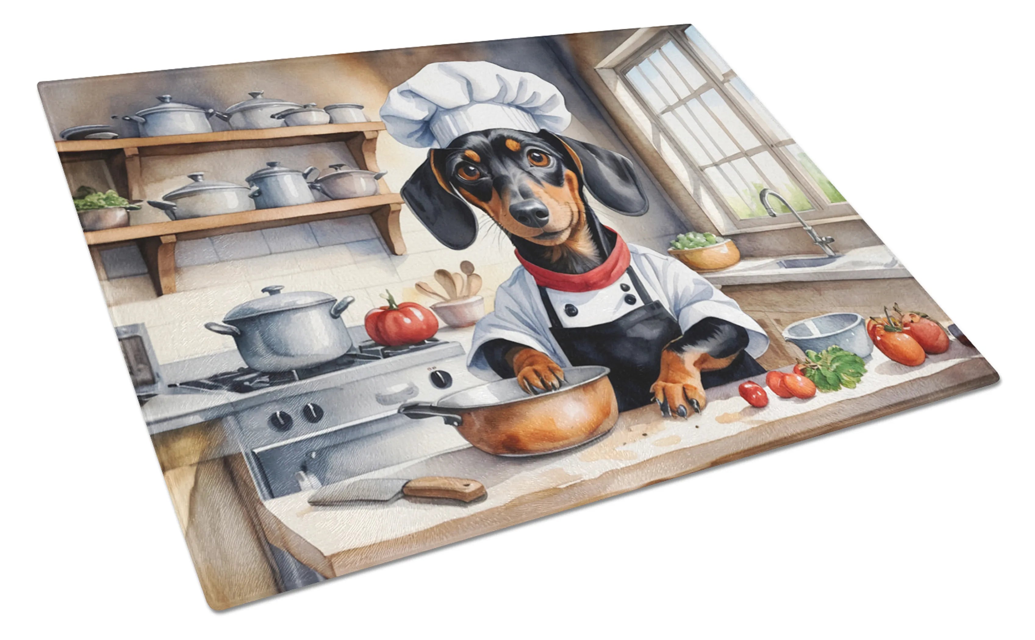 The Dog Chef Glass Cutting Board - Size: LARGE | Pack Of: 1 | Collection name: The dog chef