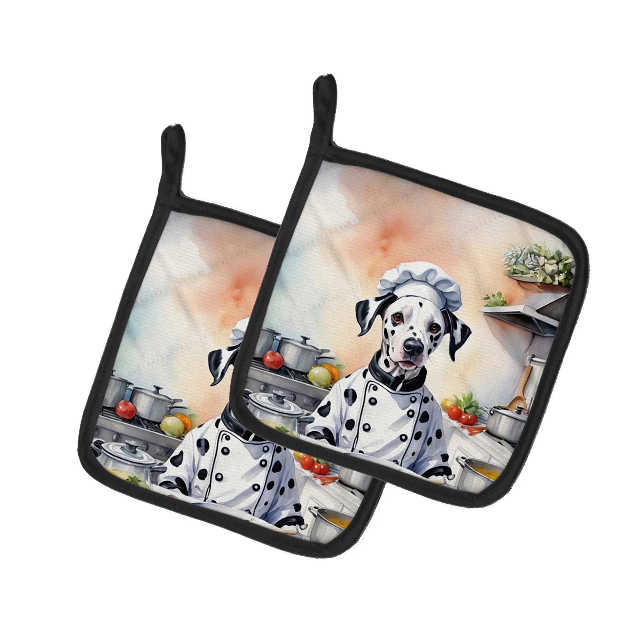 The Dog Chef Pair of Pot Holders - Size: 7.5HX7.5W | Pack Of: 1 | Collection name: The dog chef