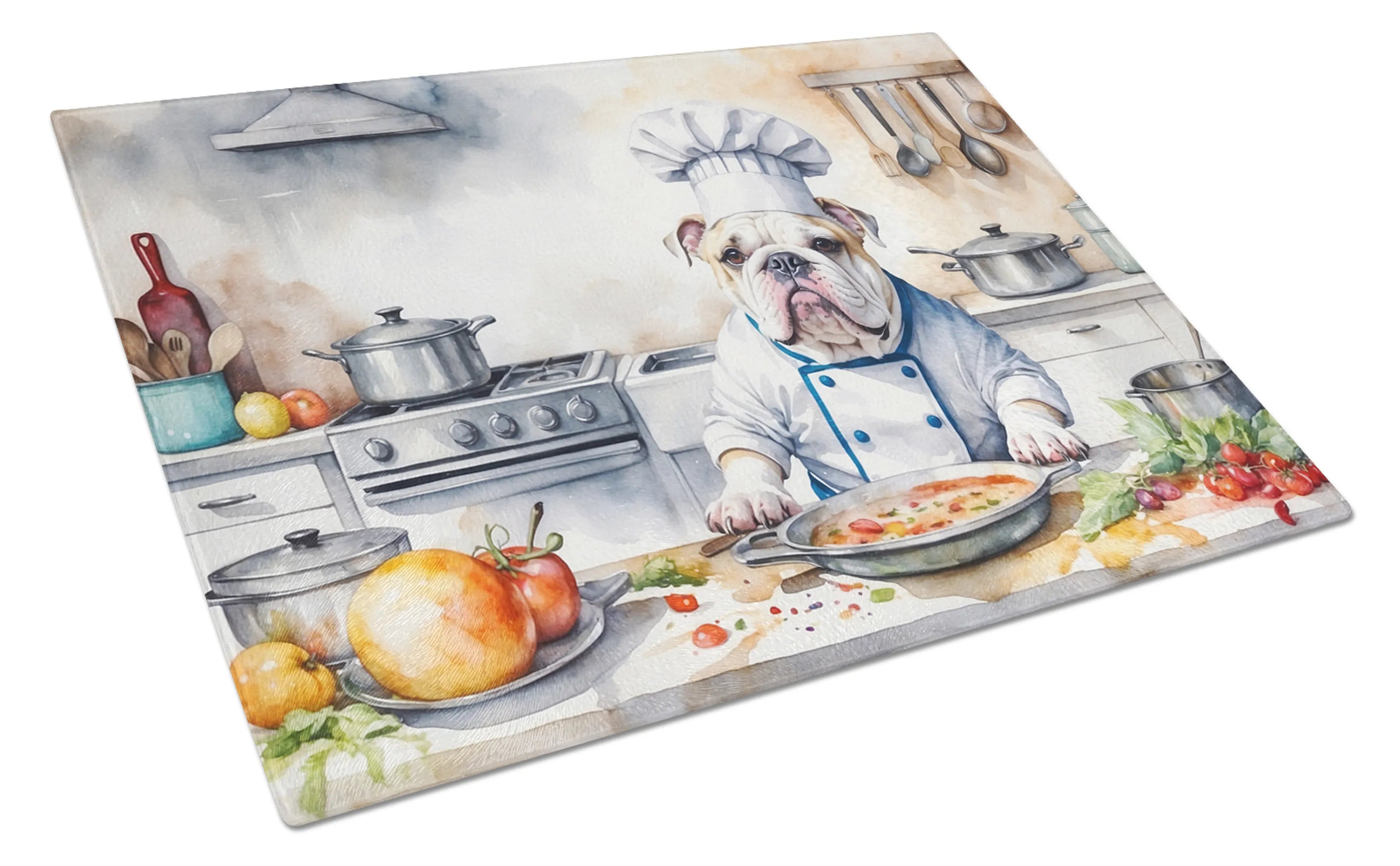 The Dog Chef Glass Cutting Board - Size: LARGE | Pack Of: 1 | Collection name: The dog chef