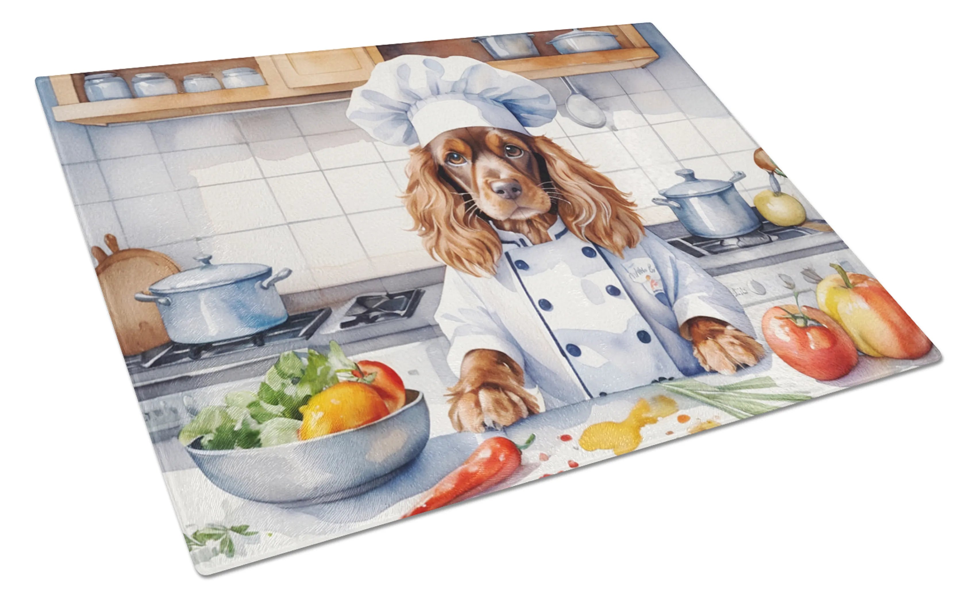 The Dog Chef Glass Cutting Board - Size: LARGE | Pack Of: 1 | Collection name: The dog chef