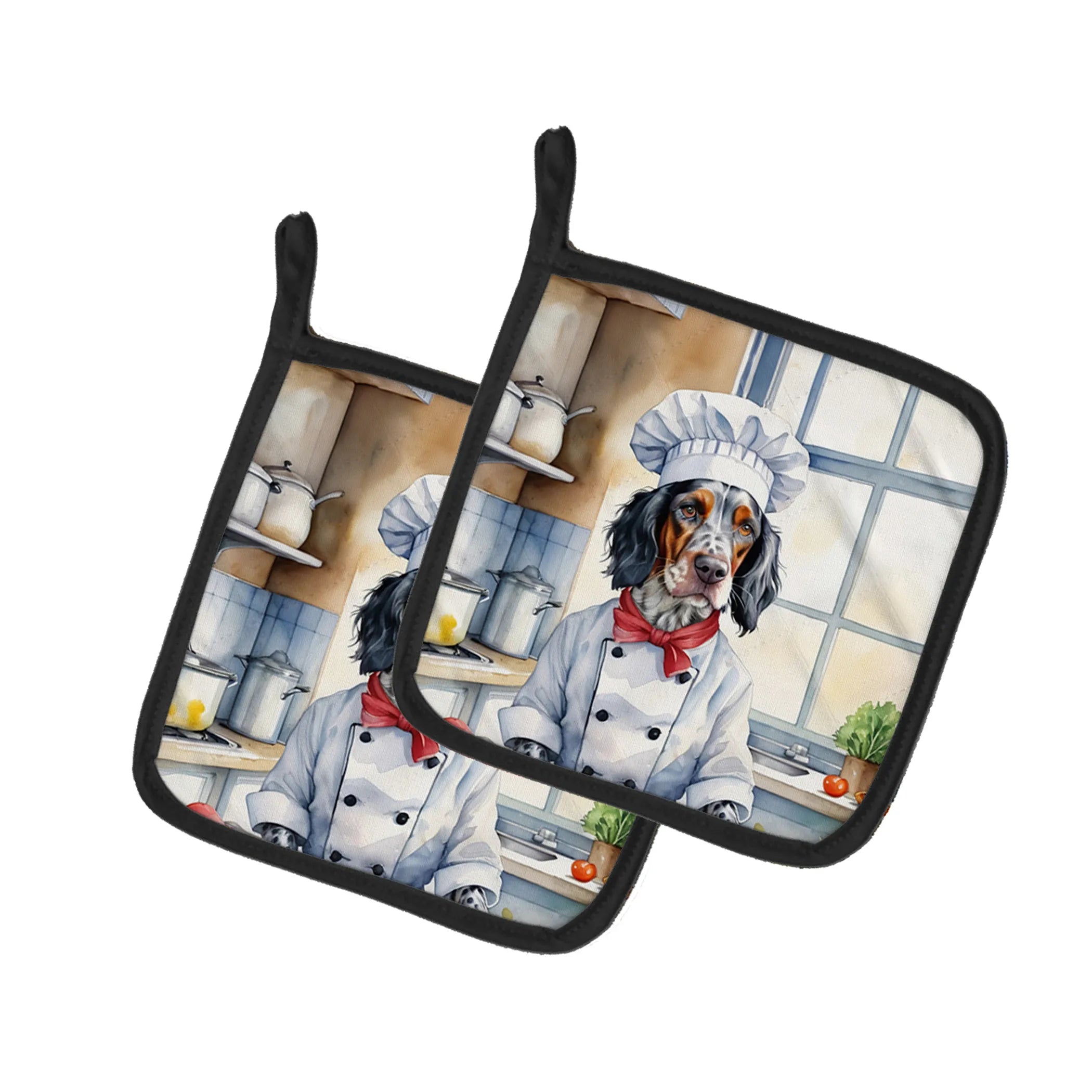 The Dog Chef Pair of Pot Holders - Size: 7.5HX7.5W | Pack Of: 1 | Collection name: The dog chef