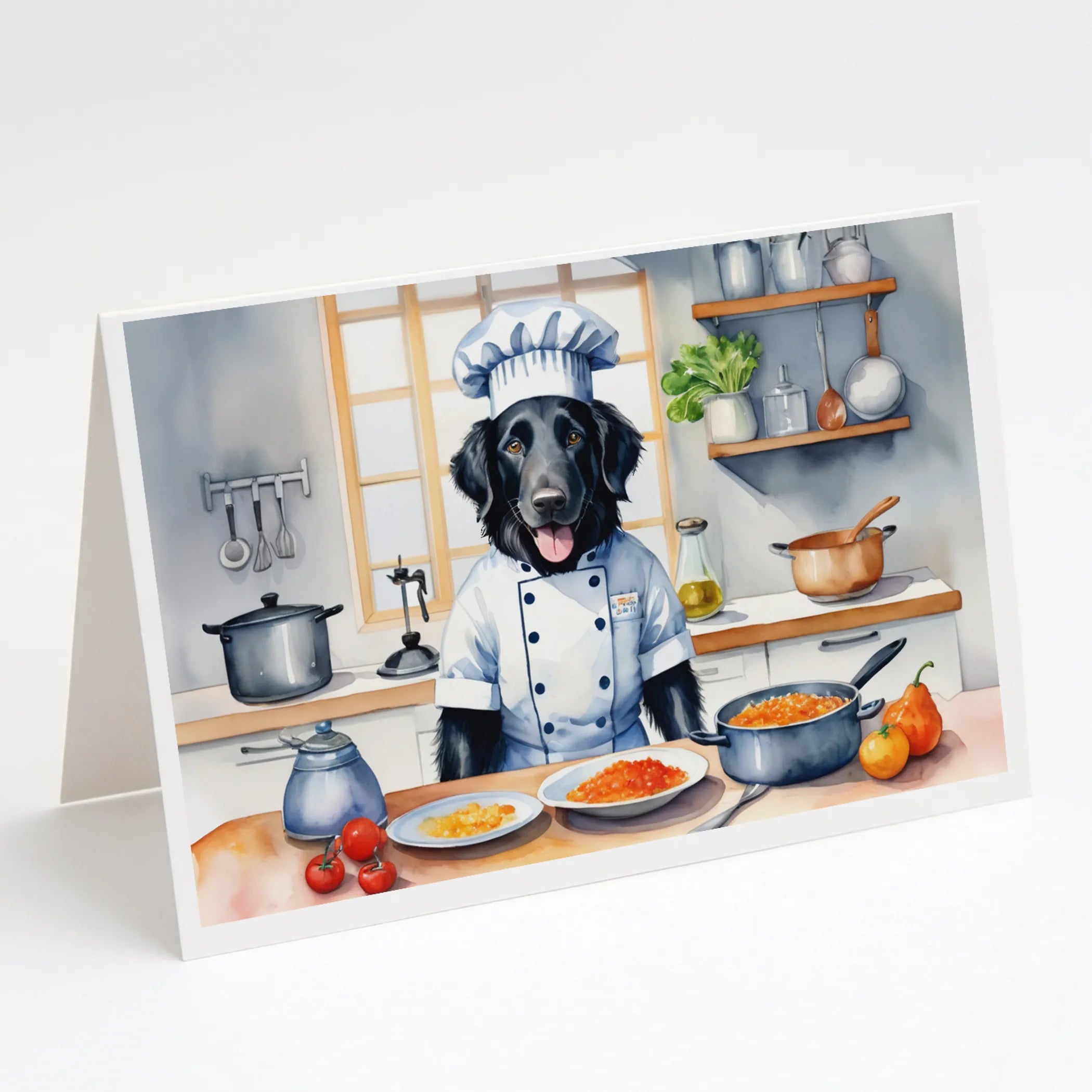 The Dog Chef Greeting Cards  - Size: 5X7 | Pack Of: 8 | Collection name: The dog chef