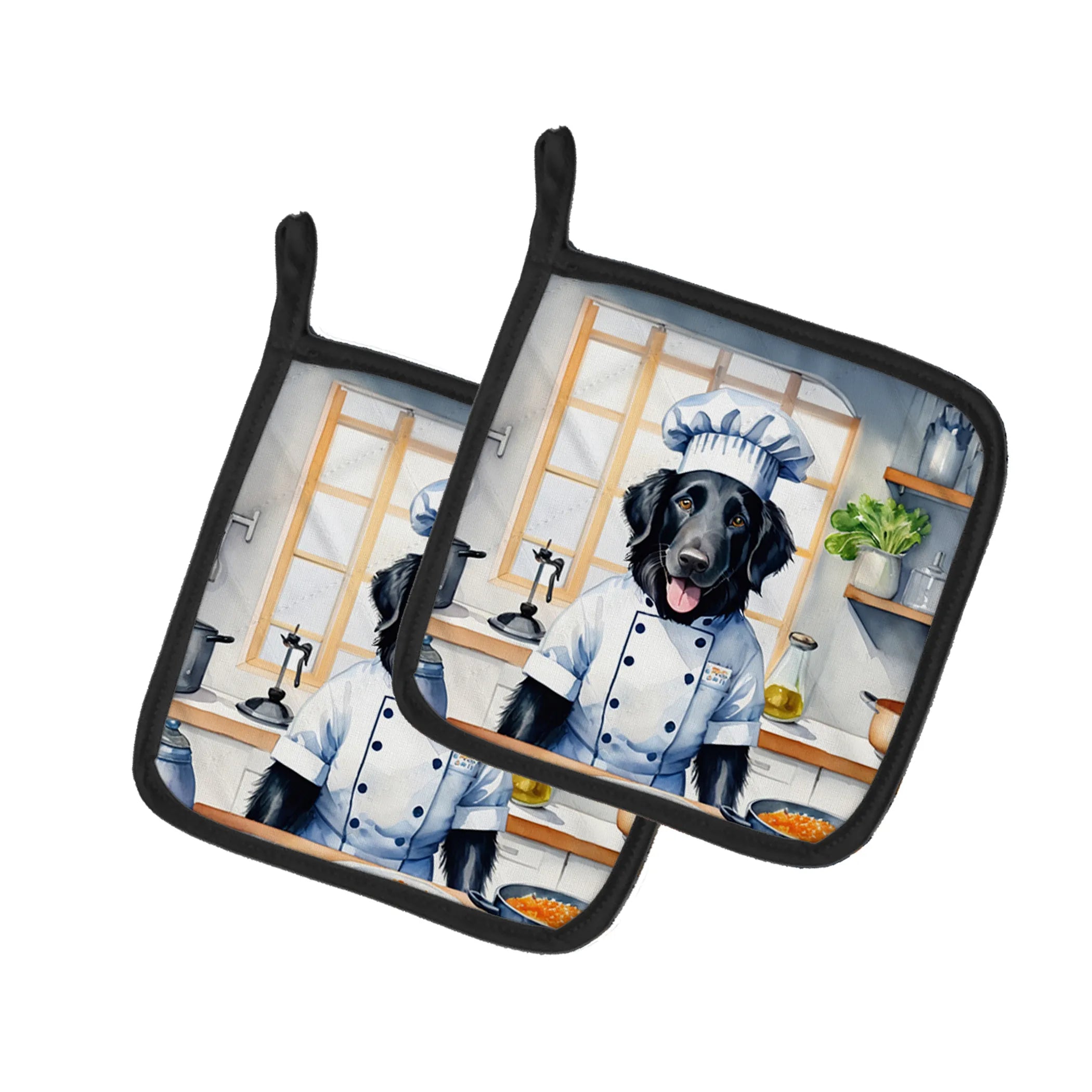 The Dog Chef Pair of Pot Holders - Size: 7.5HX7.5W | Pack Of: 1 | Collection name: The dog chef