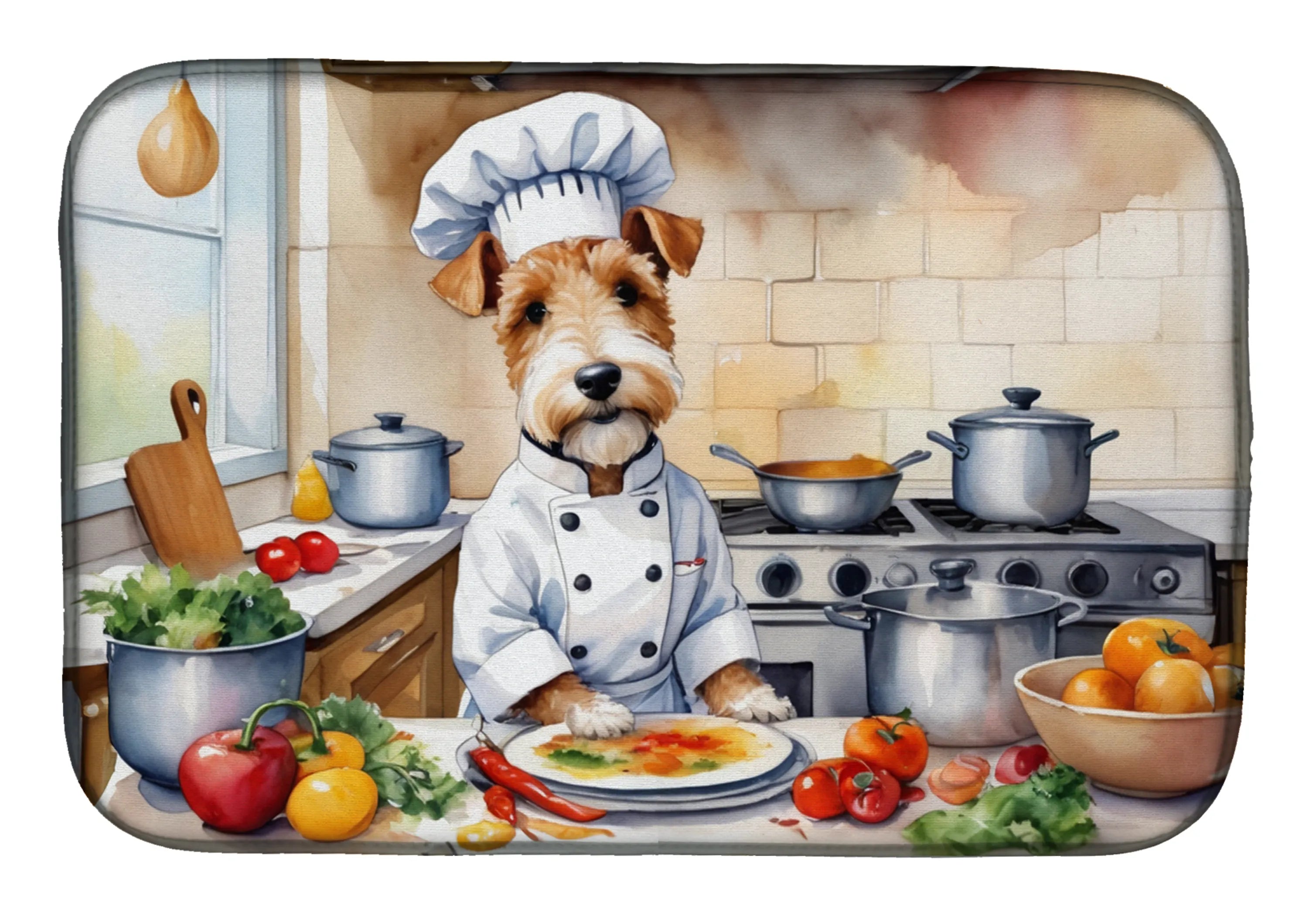 The Dog Chef Dish Drying Mat - Size: 14  X 21" | Pack Of: 1 | Collection name: The dog chef