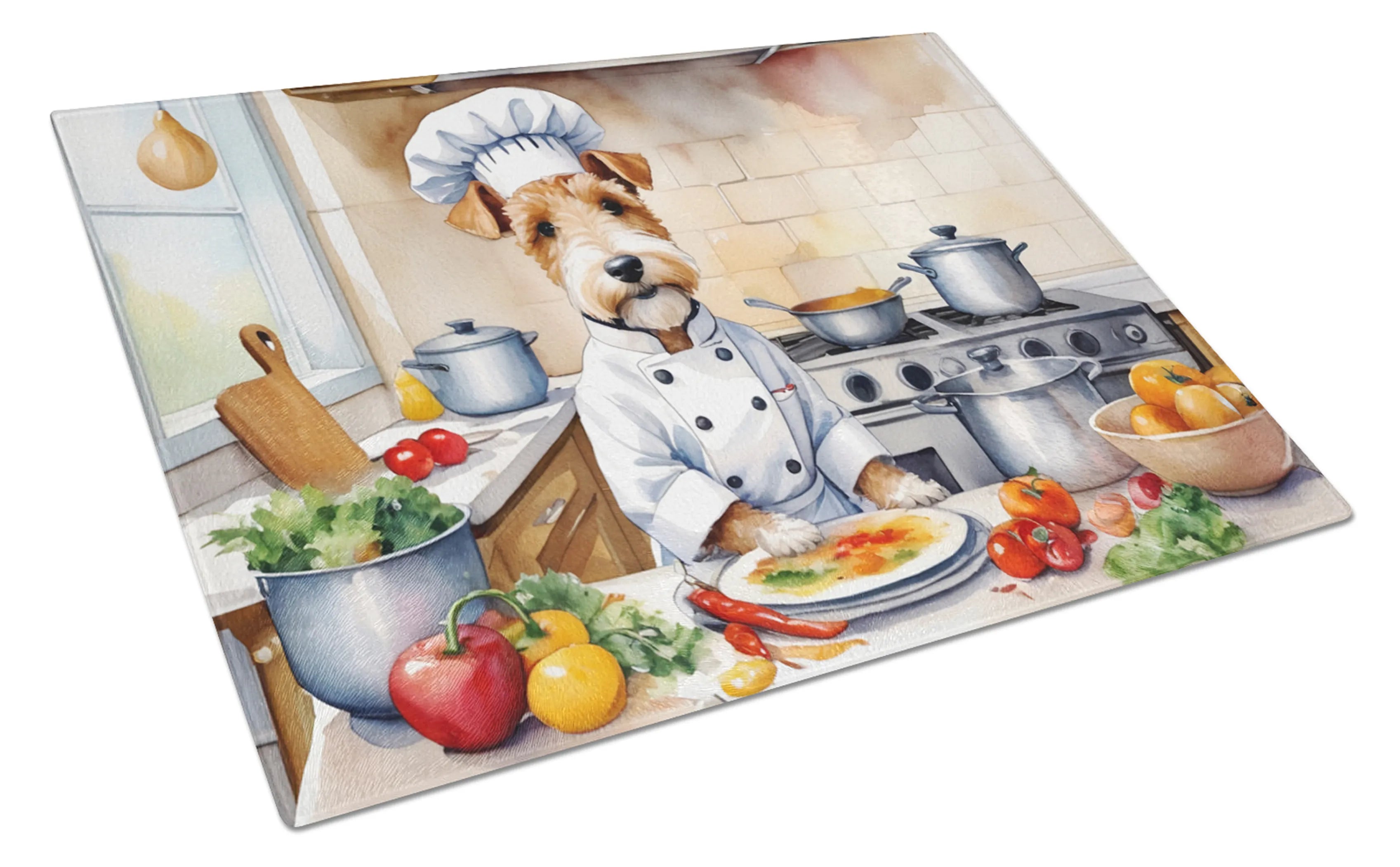 The Dog Chef Glass Cutting Board - Size: LARGE | Pack Of: 1 | Collection name: The dog chef