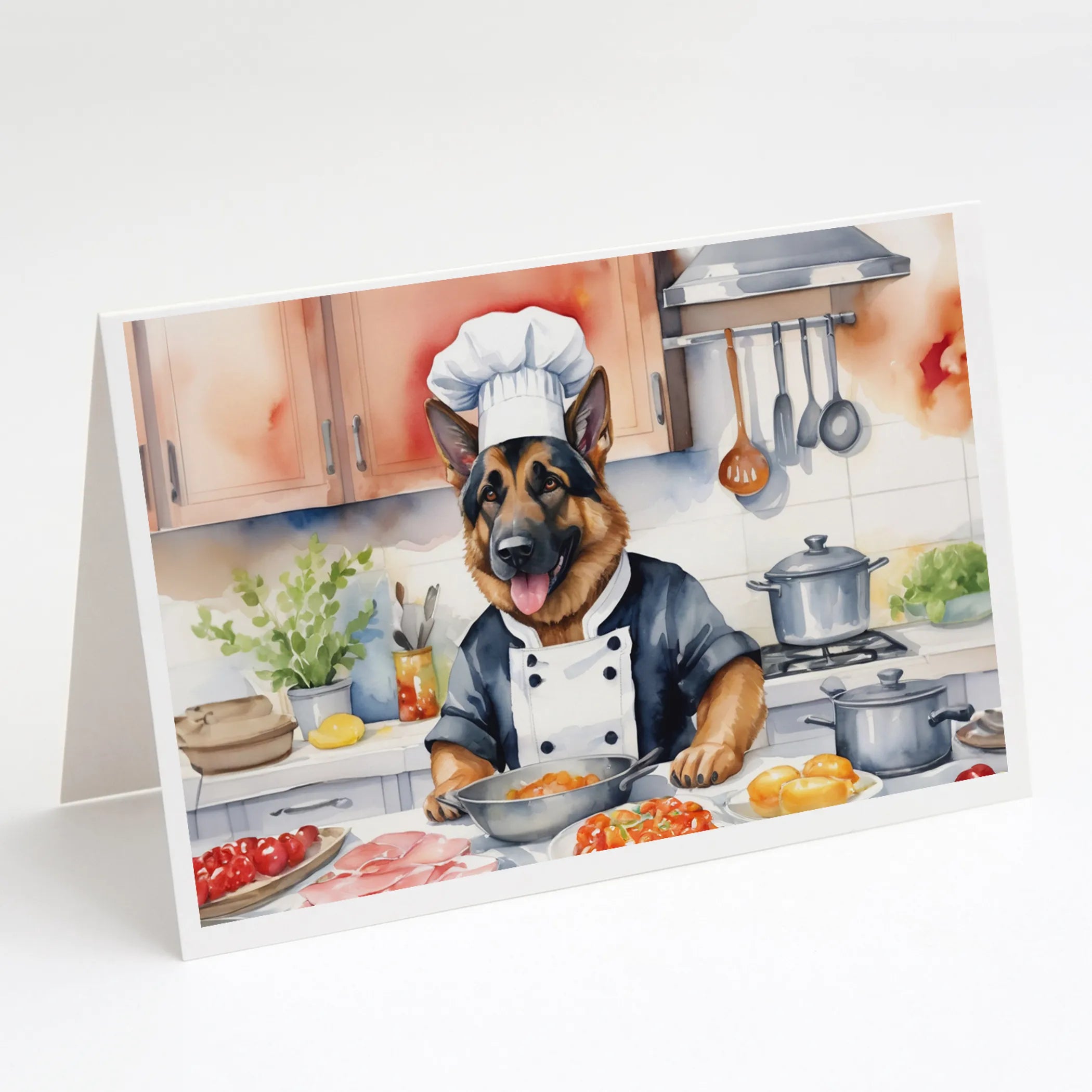 The Dog Chef Greeting Cards  - Size: 5X7 | Pack Of: 8 | Collection name: The dog chef