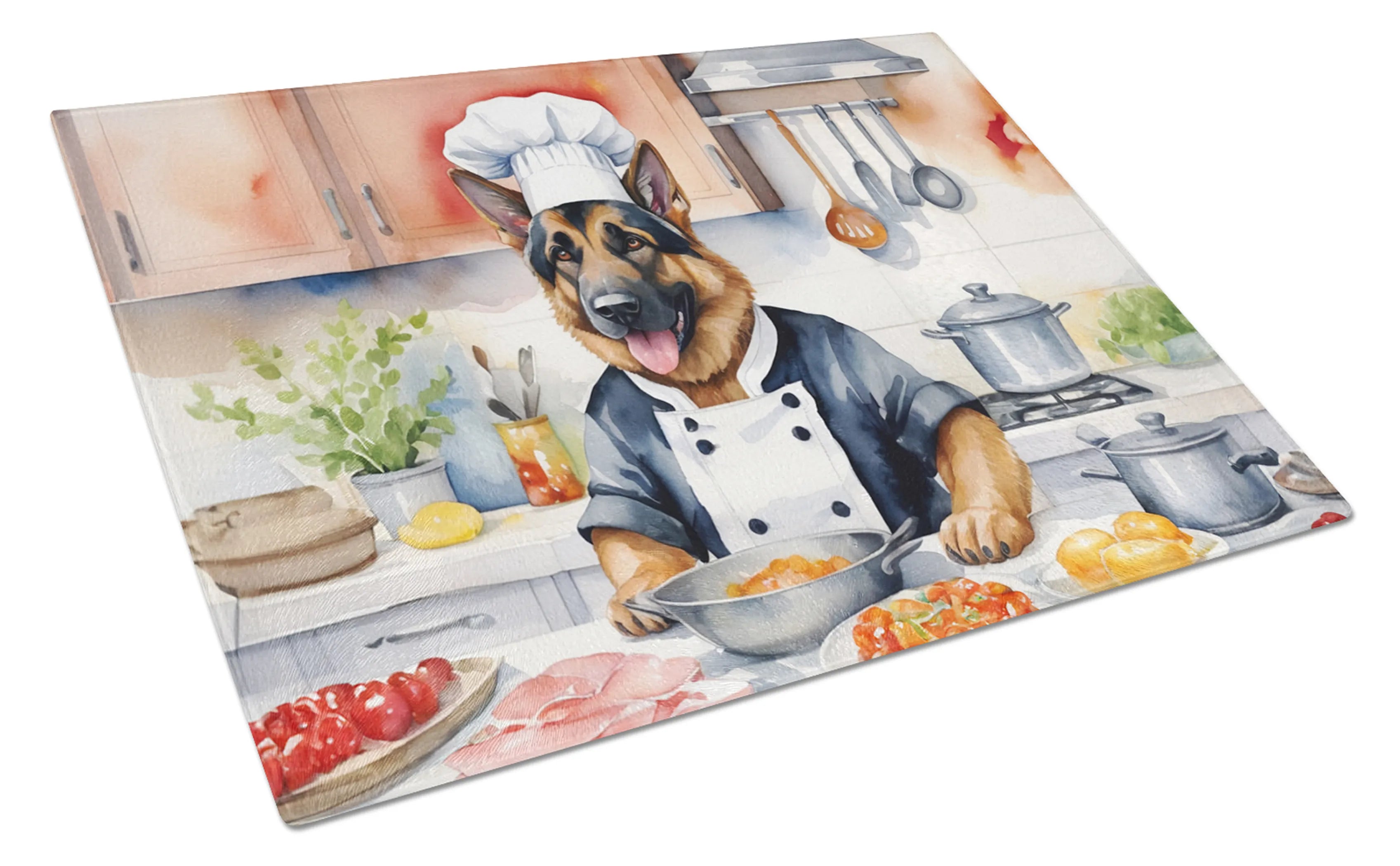 The Dog Chef Glass Cutting Board - Size: LARGE | Pack Of: 1 | Collection name: The dog chef